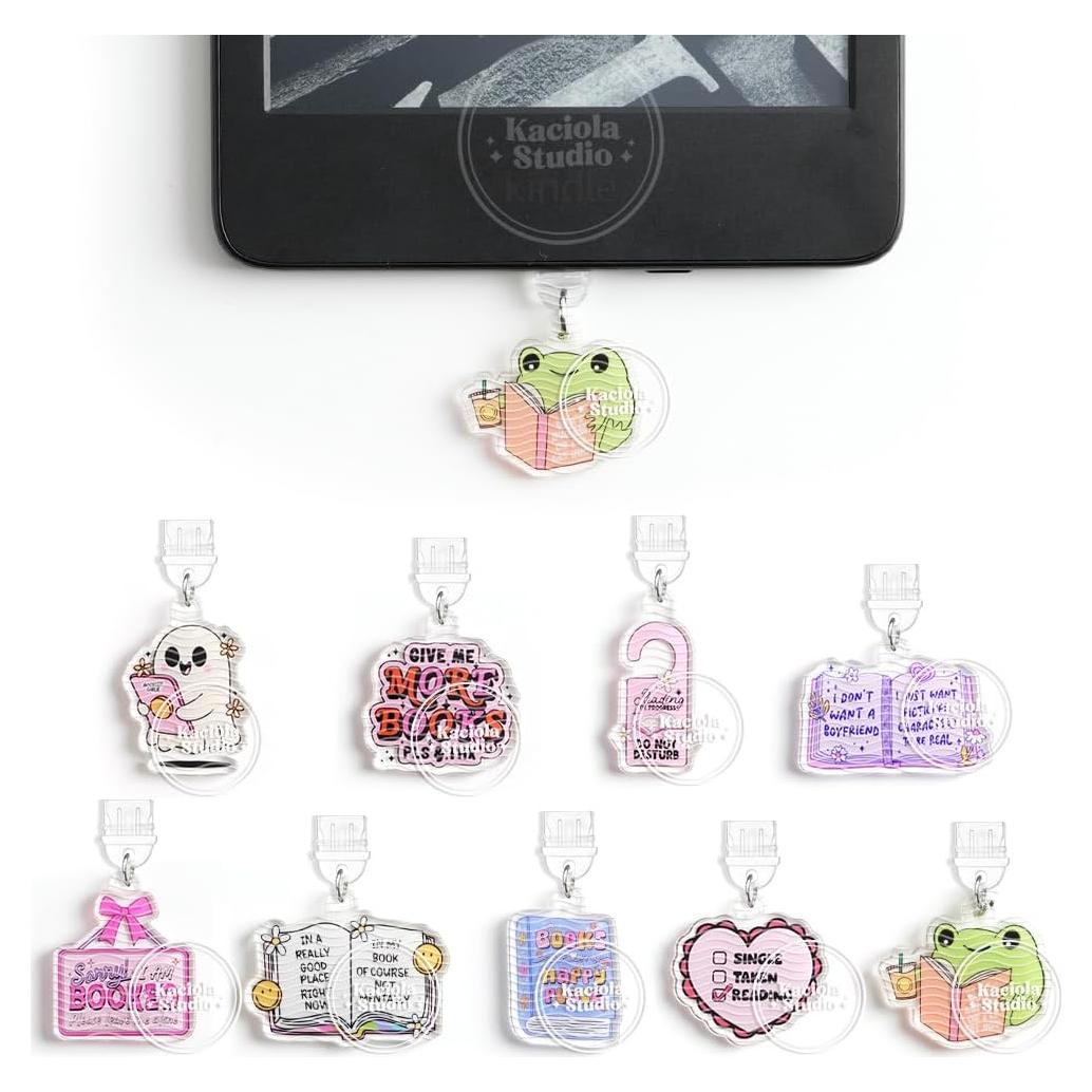 Kaciola 9 Tapones de Polvo Tipo C Divertidos para E-Reader