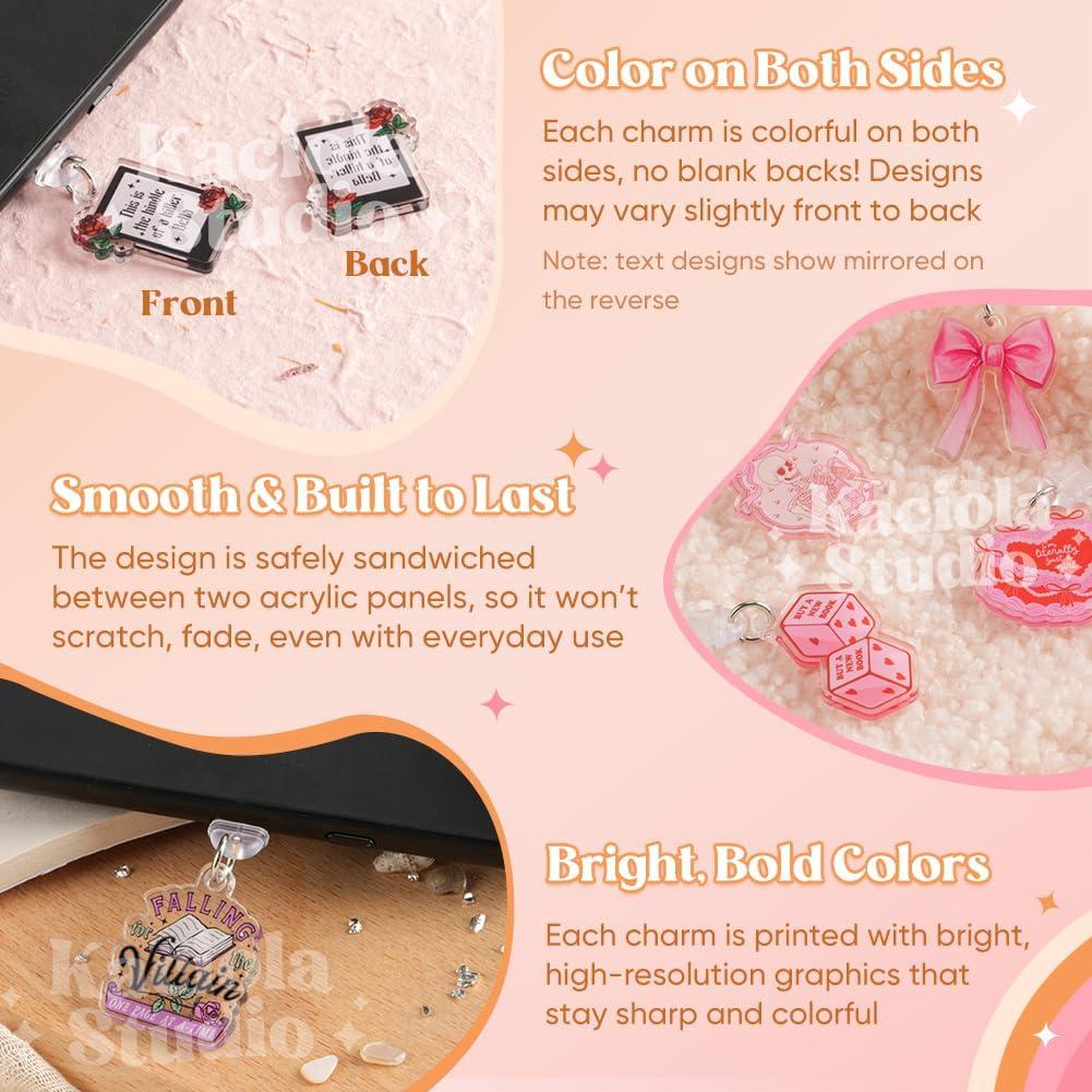 Kaciola 9 Tapones de Polvo Tipo C Divertidos para E-Reader