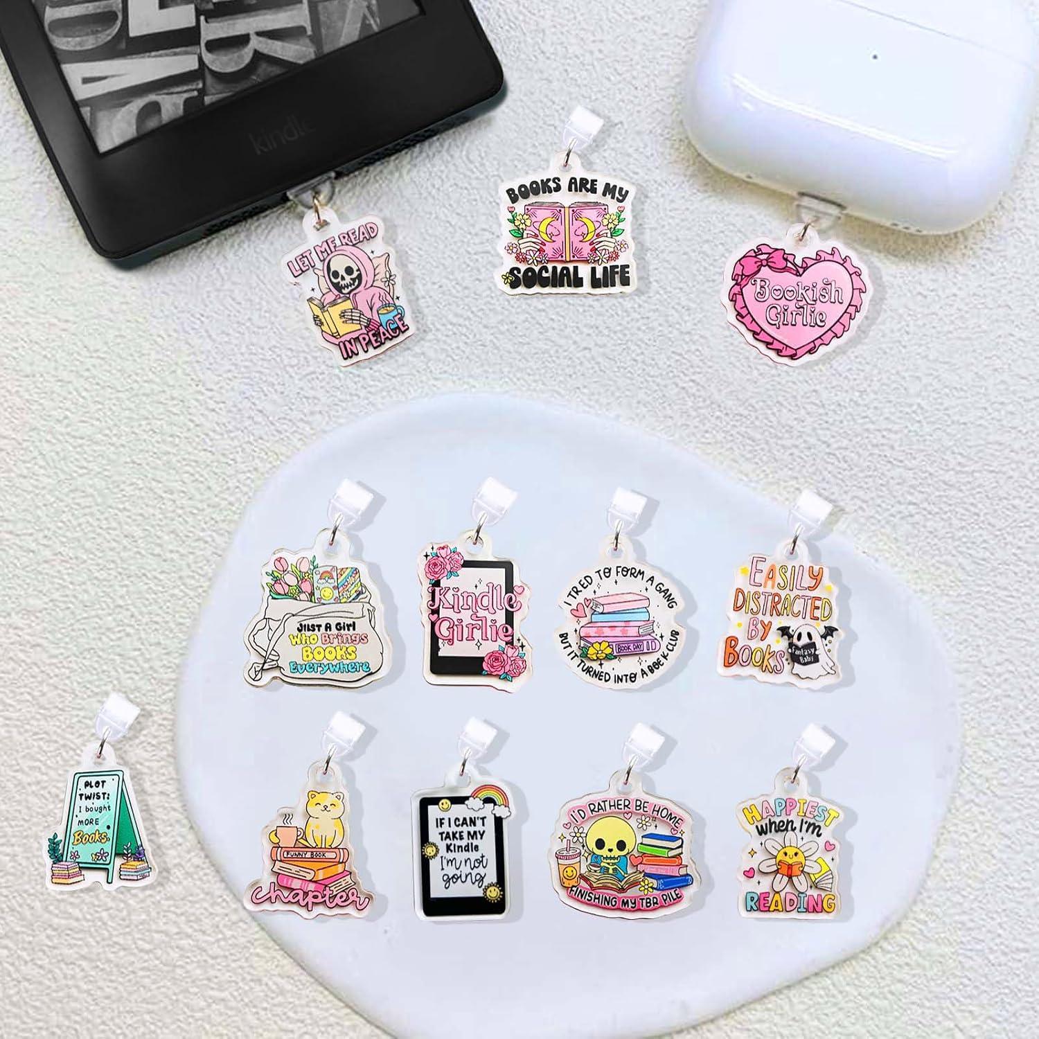 12 Encantos Tapones de Polvo Tipo C para E-Readers y Tabletas