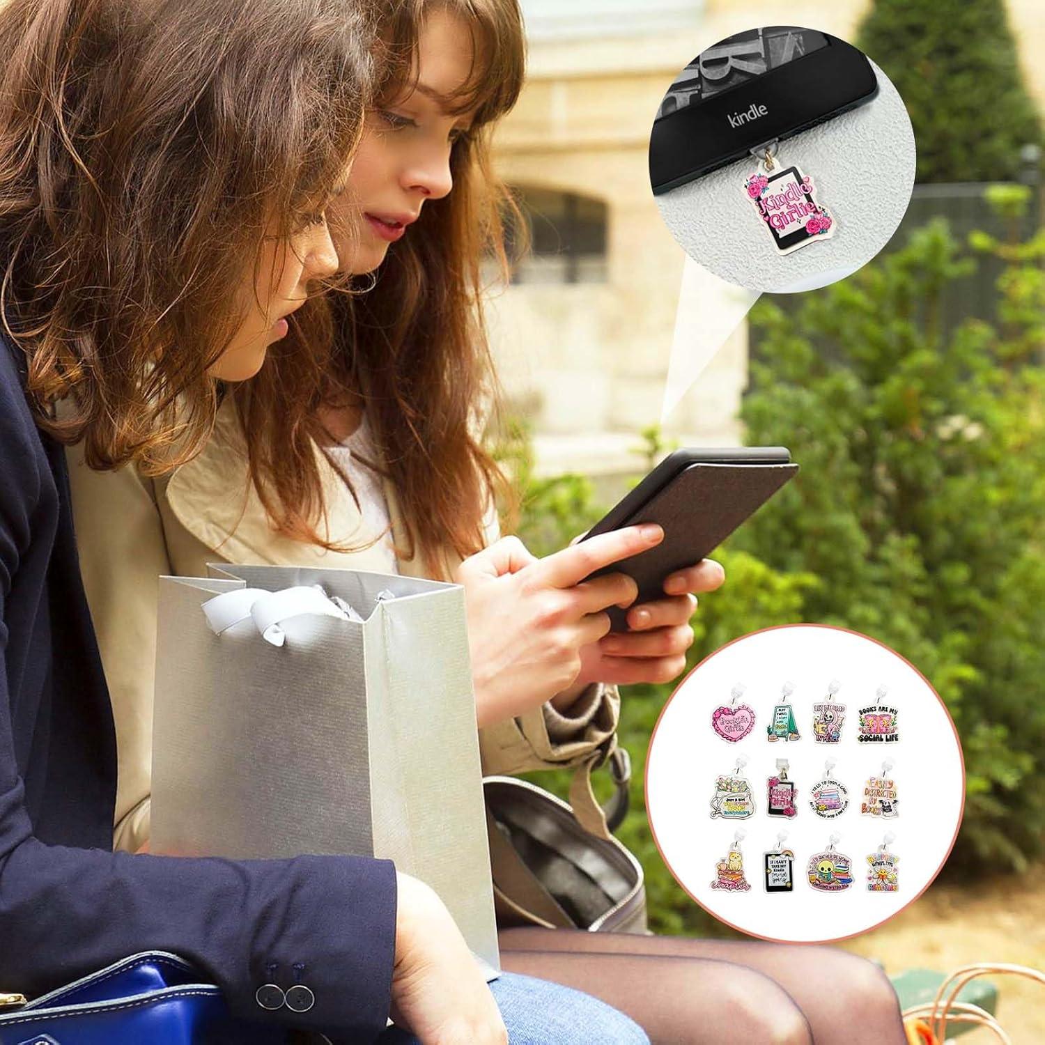 12 Encantos Tapones de Polvo Tipo C para E-Readers y Tabletas