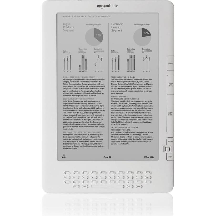 Kindle DX Wireless Reading Device (9.7" Display, U.S. Wireless)