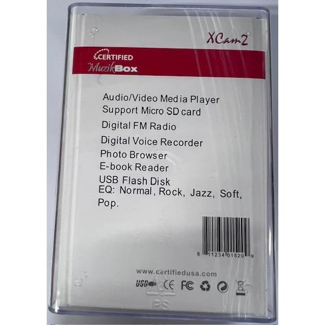 Reproductor de Audio y Video Portátil XCAM2 con Radio FM y EQ