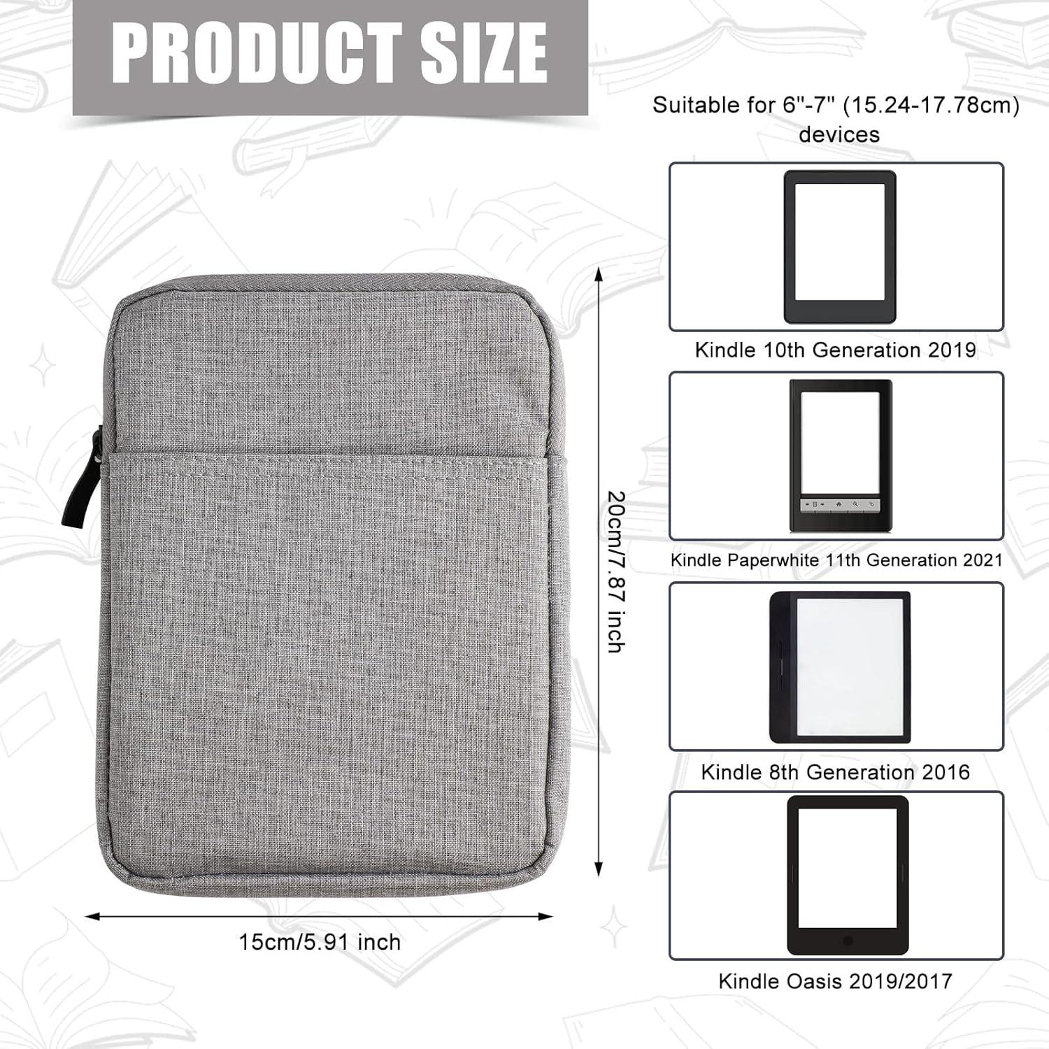 Funda Protectora para E-Reader Kindle 6-7" Gris - PEUTIER