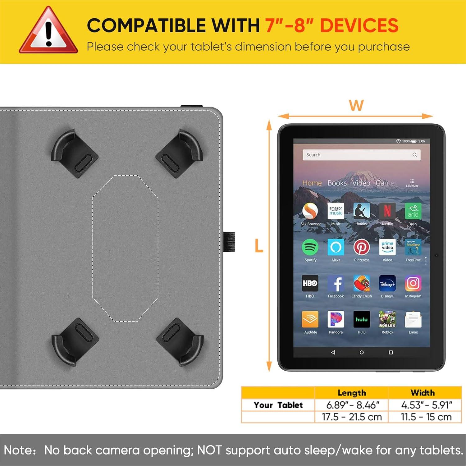 Funda Universal Fintie para Tabletas de 7-8 Pulgadas - Cuero PU