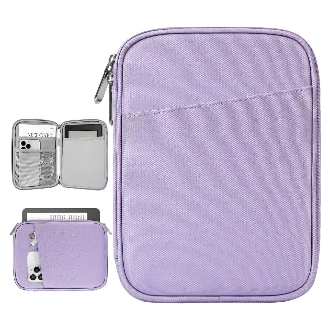 Funda de transporte Vinabilia para Kindle 6-7" Gris Púrpura