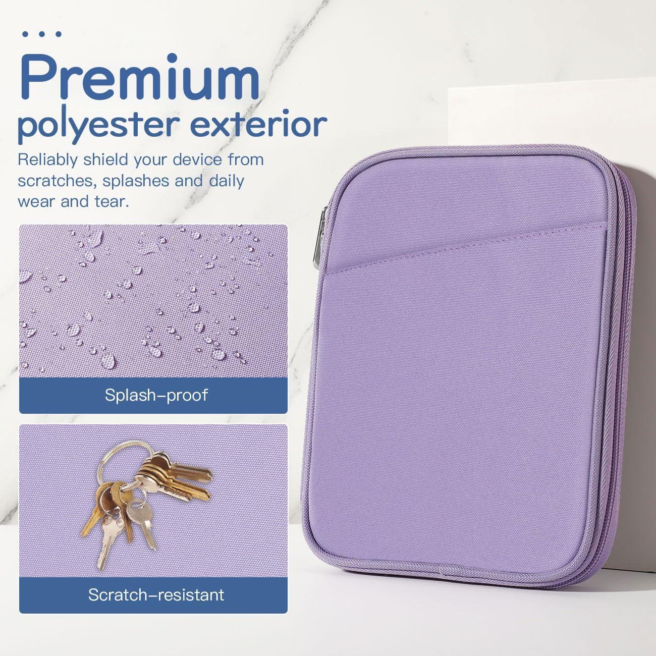 Funda de transporte Vinabilia para Kindle 6-7" Gris Púrpura