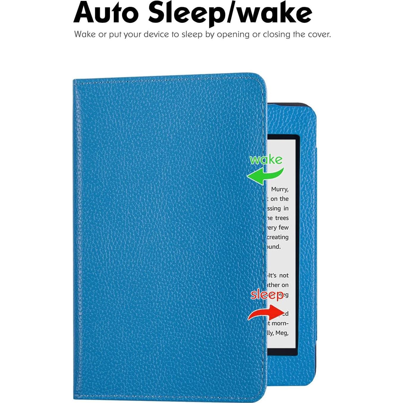 Funda de soporte LaoShuSheng para Kindle Paperwhite 6" - Azul Elegante