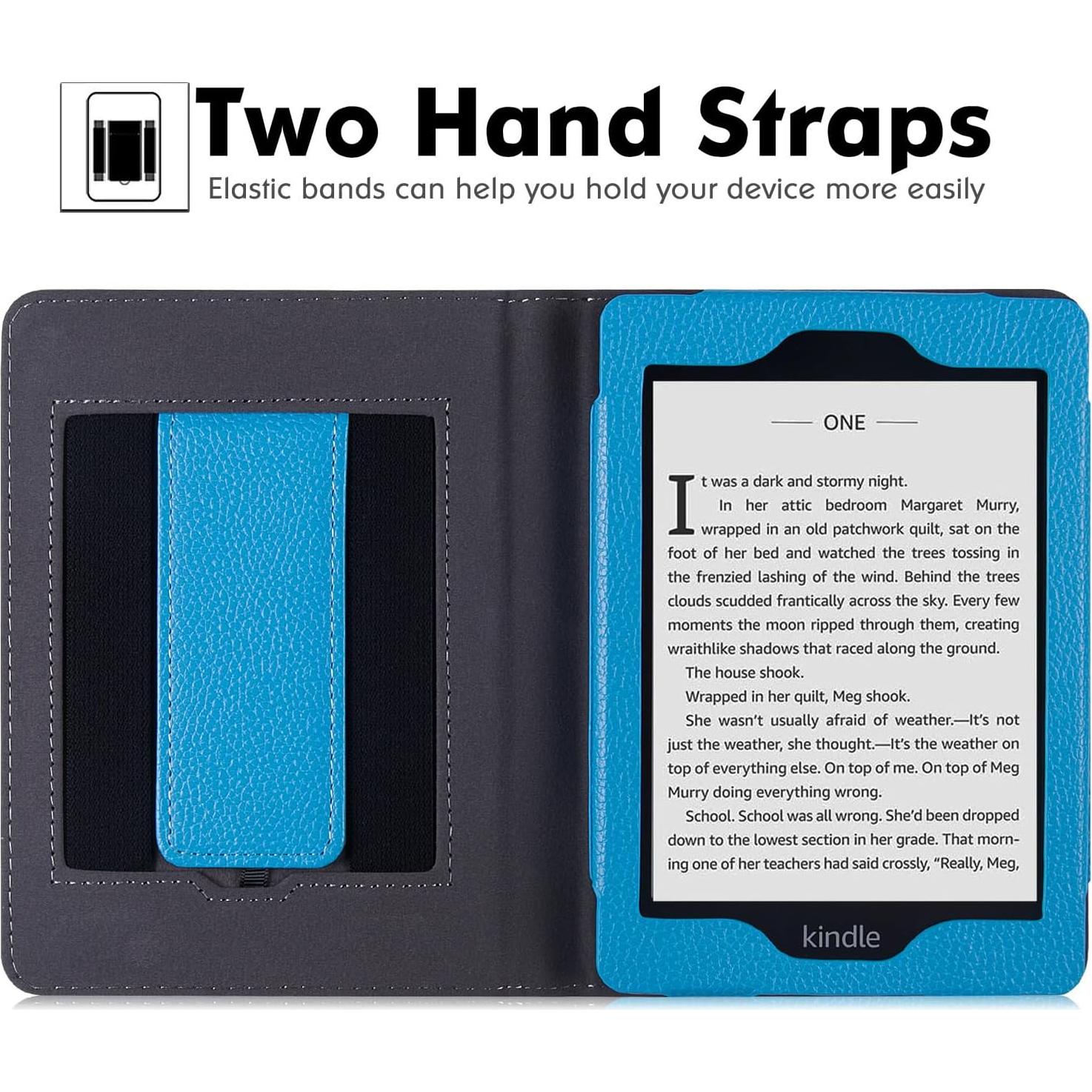 Funda de soporte LaoShuSheng para Kindle Paperwhite 6" - Azul Elegante