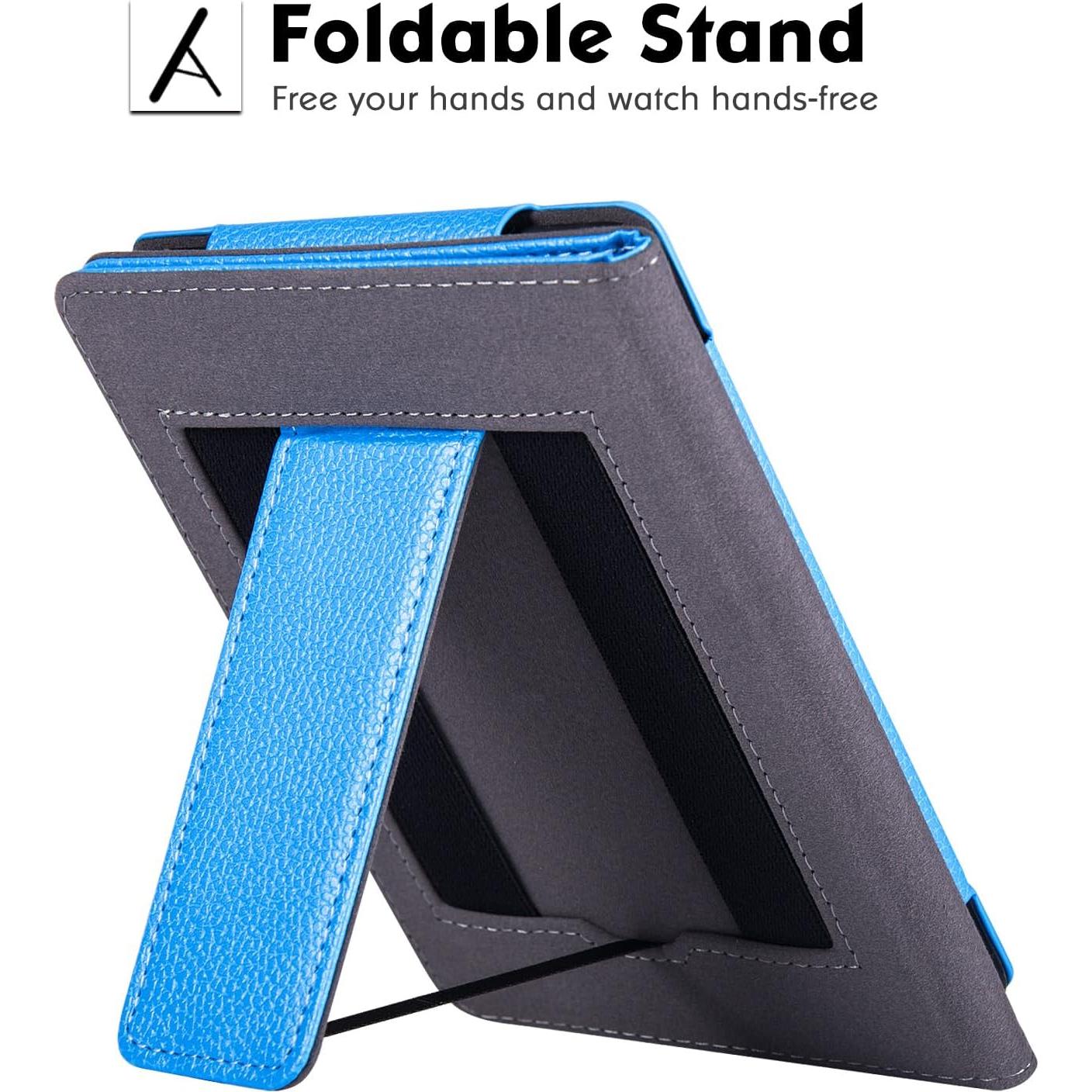 Funda de soporte LaoShuSheng para Kindle Paperwhite 6" - Azul Elegante