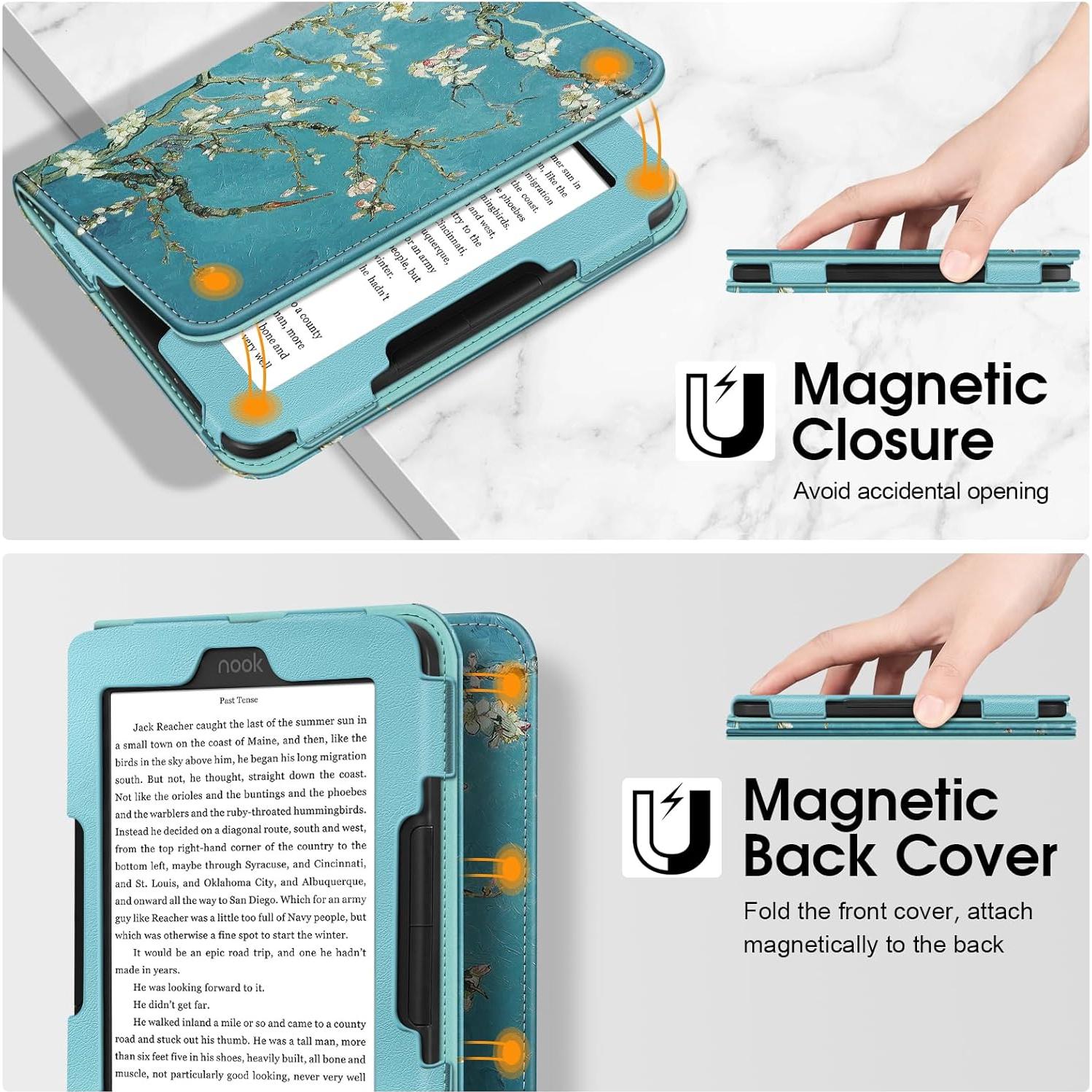 Funda Folio Fintie para eReader Nook GlowLight 4 y 4e - Cuero PU