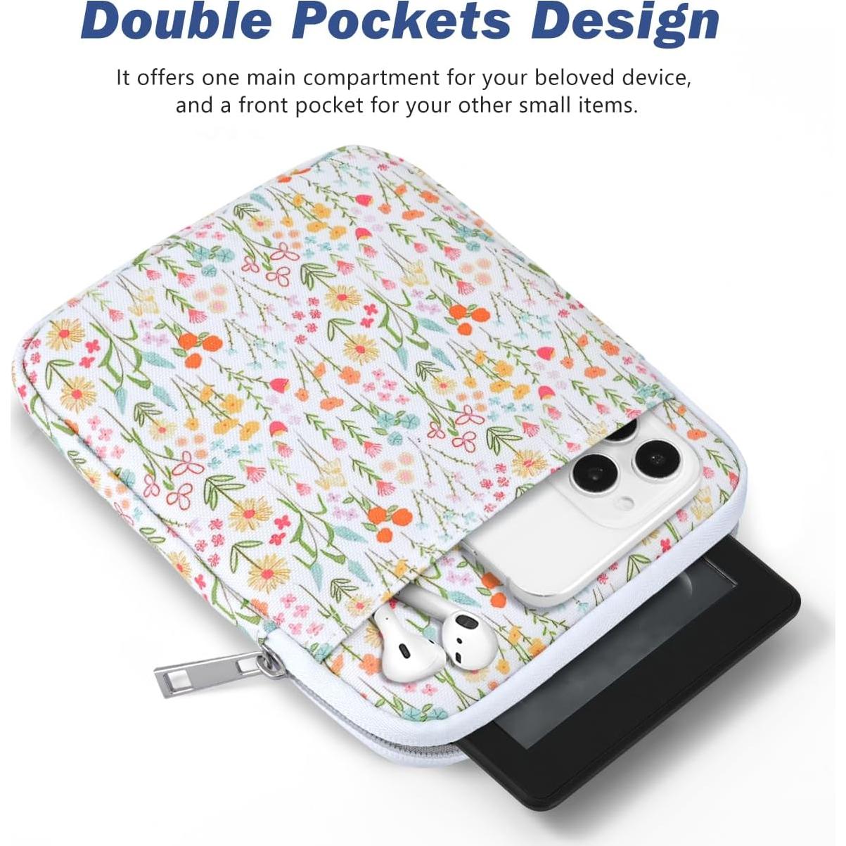 Funda Acolchada Universal Dadanism para eReader 6-7" Floral
