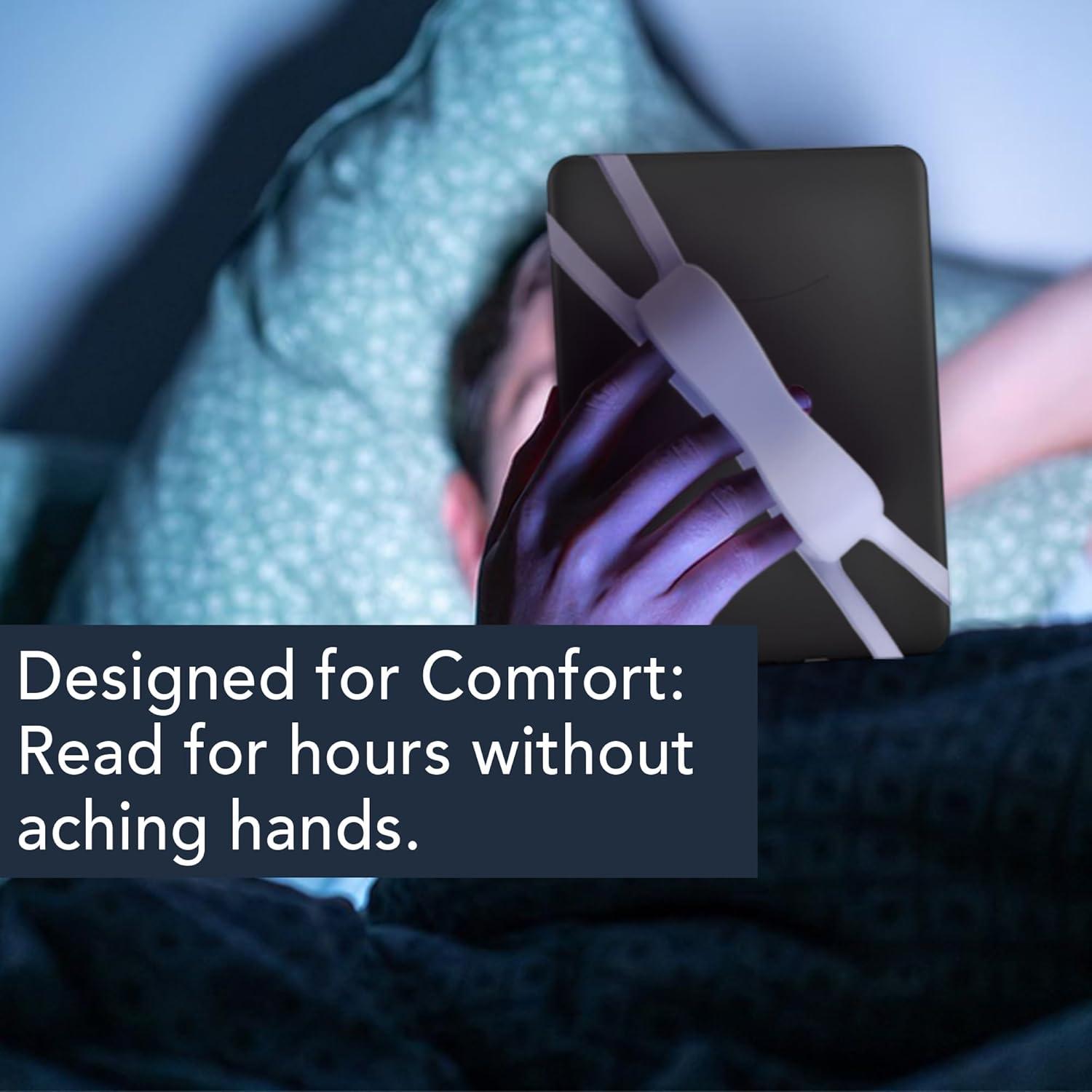 Soporte Ergonómico de Silicona para Kindle y Tabletas - Gris