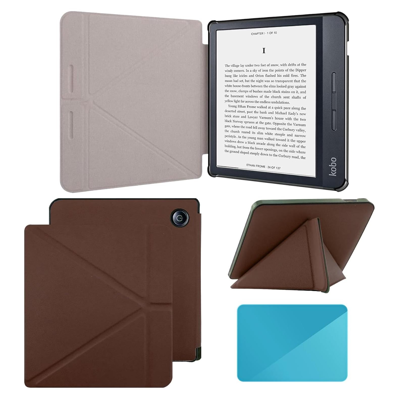 Funda Protectora Protycover para Kobo Libra H2O - Cuero PU, Automático
