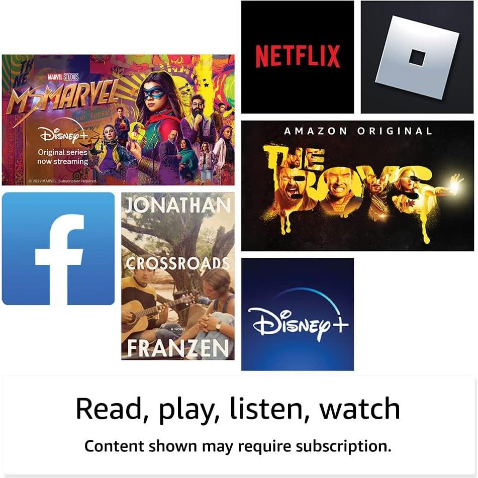 Amazon Fire HD 8 tablet, 8” HD Display, 32 GB, 30% faster processor, designed for portable entertainment, (2022 release), Black