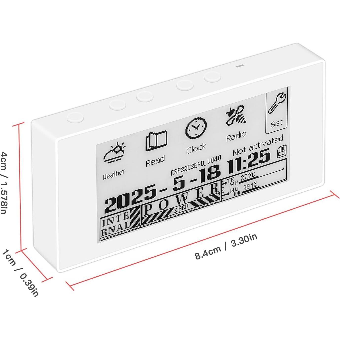 Mini Lector de E-Book Hamgeek RW01 Pantalla 2.66" Tinta