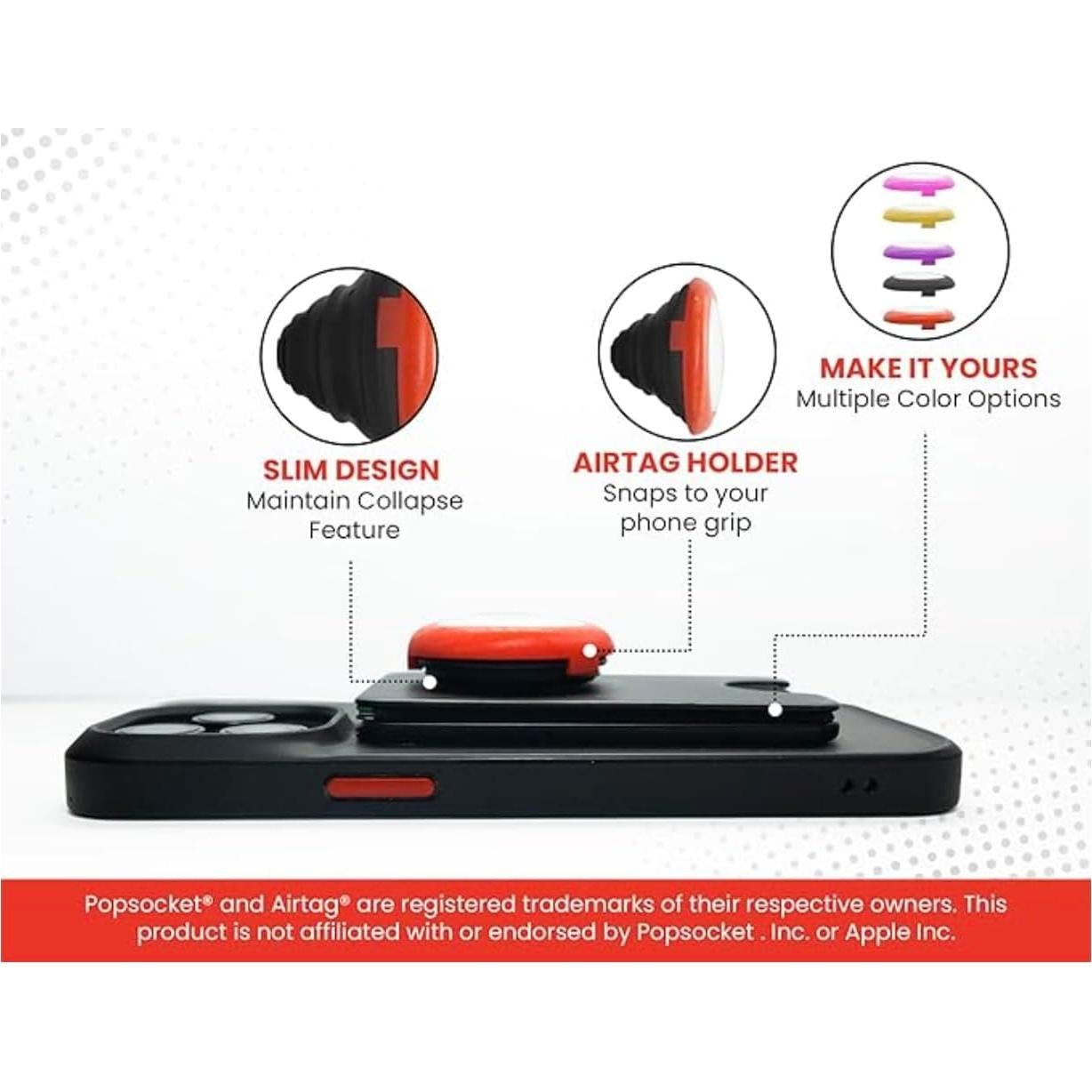 Holder para AirTag DAD - Soporte para PopSocket Blanco