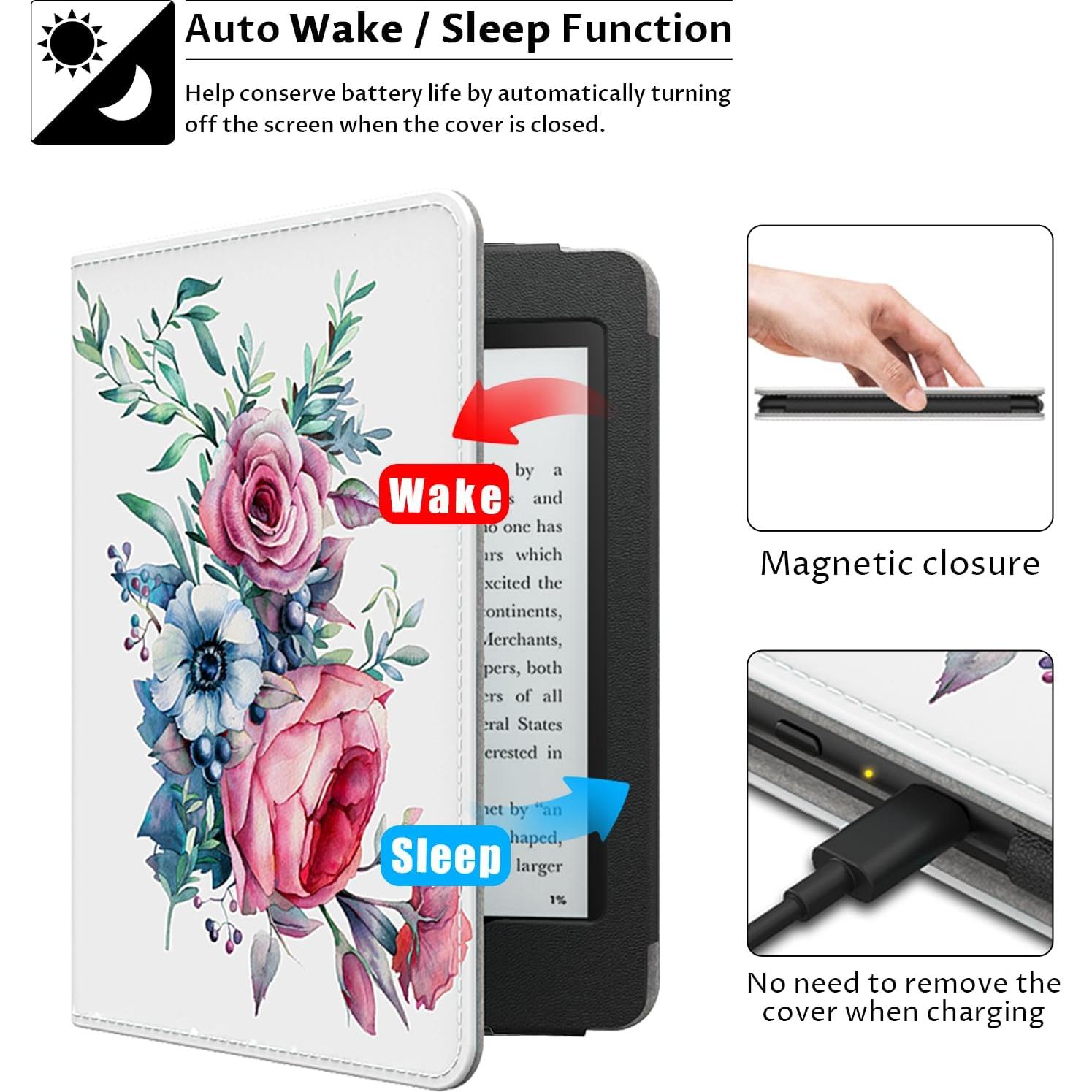 Funda VORI para Kindle Paperwhite 6" Cuero PU con Soporte