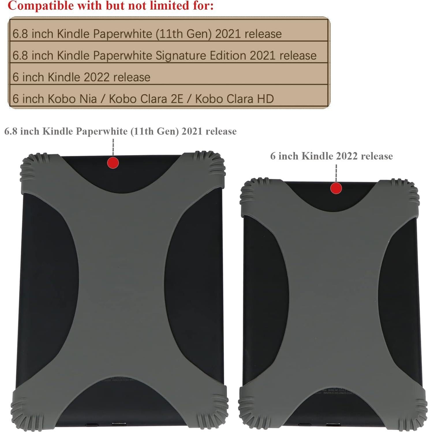 Correa de Mano Antideslizante ZhaoCo para eReaders 6-6.8" Gris