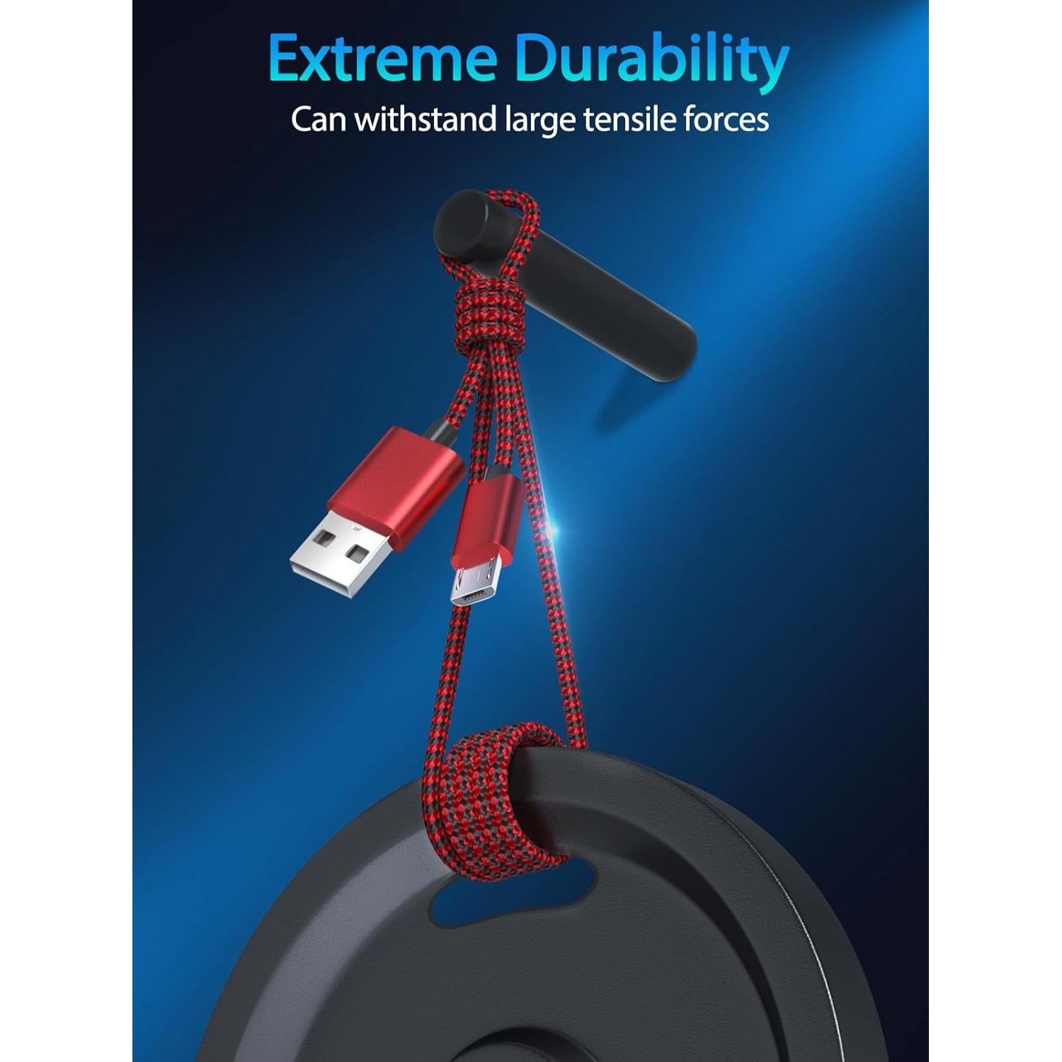 Cable Micro USB VOTY 1.83m Carga Rápida 2.4A para Android