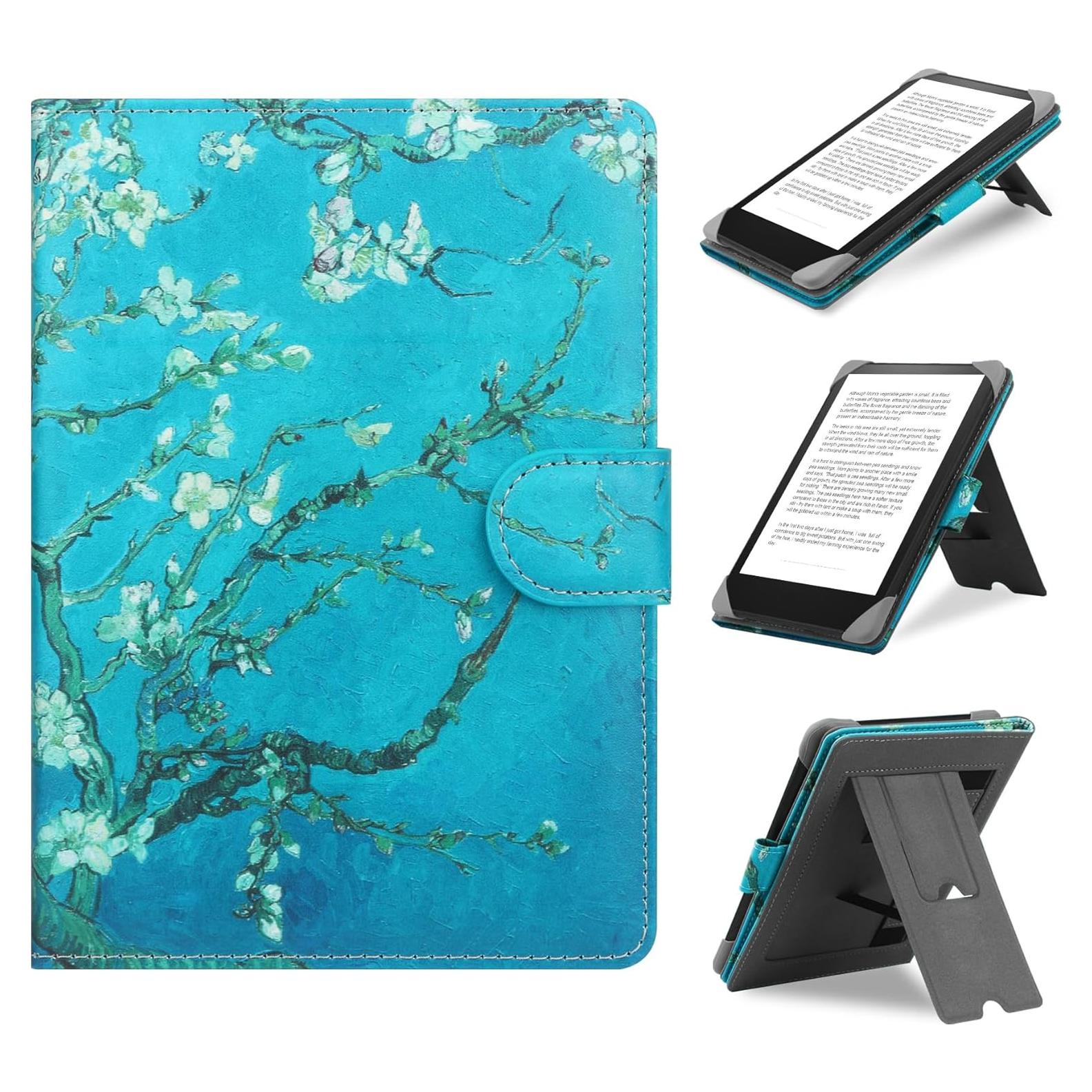 Funda Universal de Cuero HoYiXi para E-Readers 6-7"