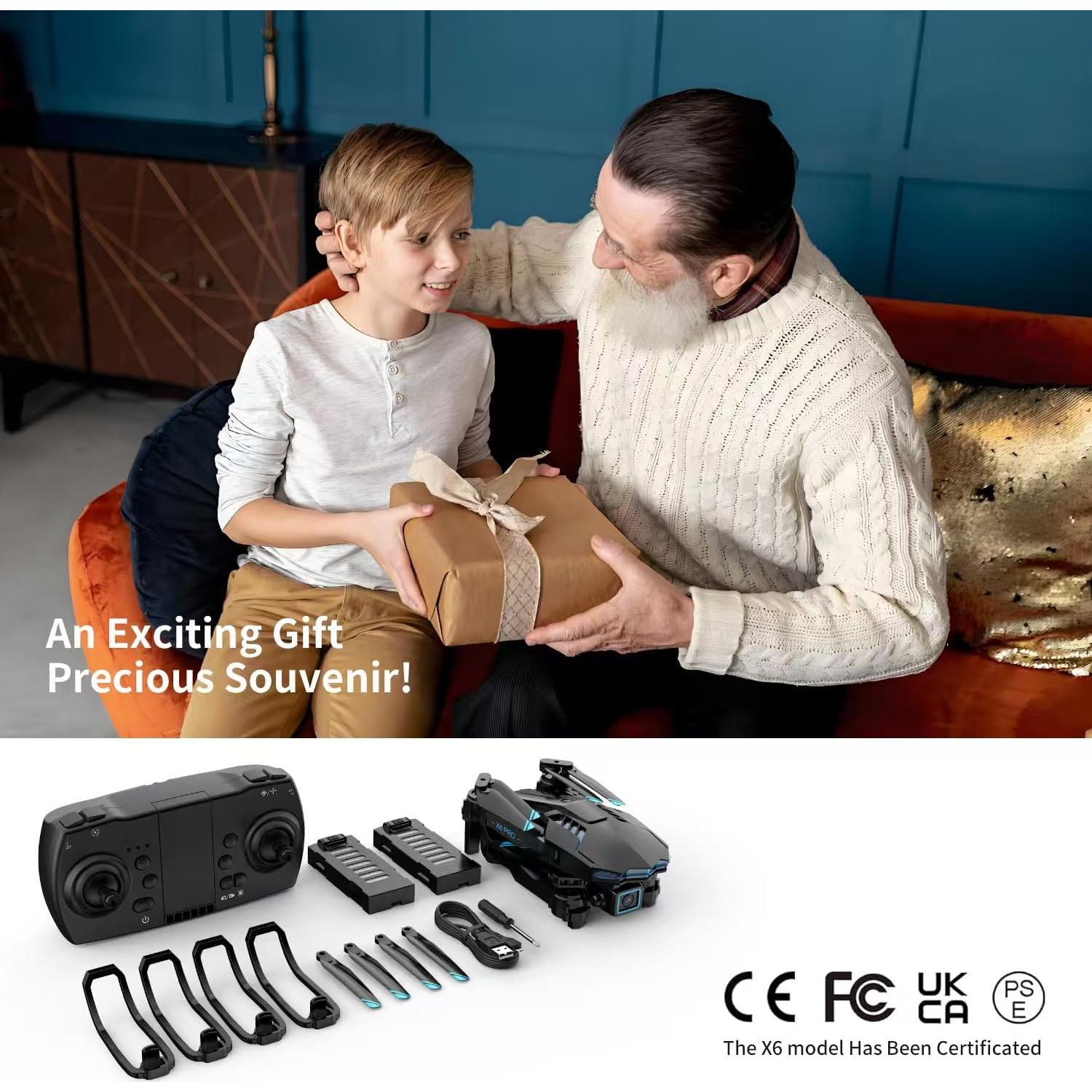 Drone Kononioo con Cámara 1080P Plegable para Principiantes