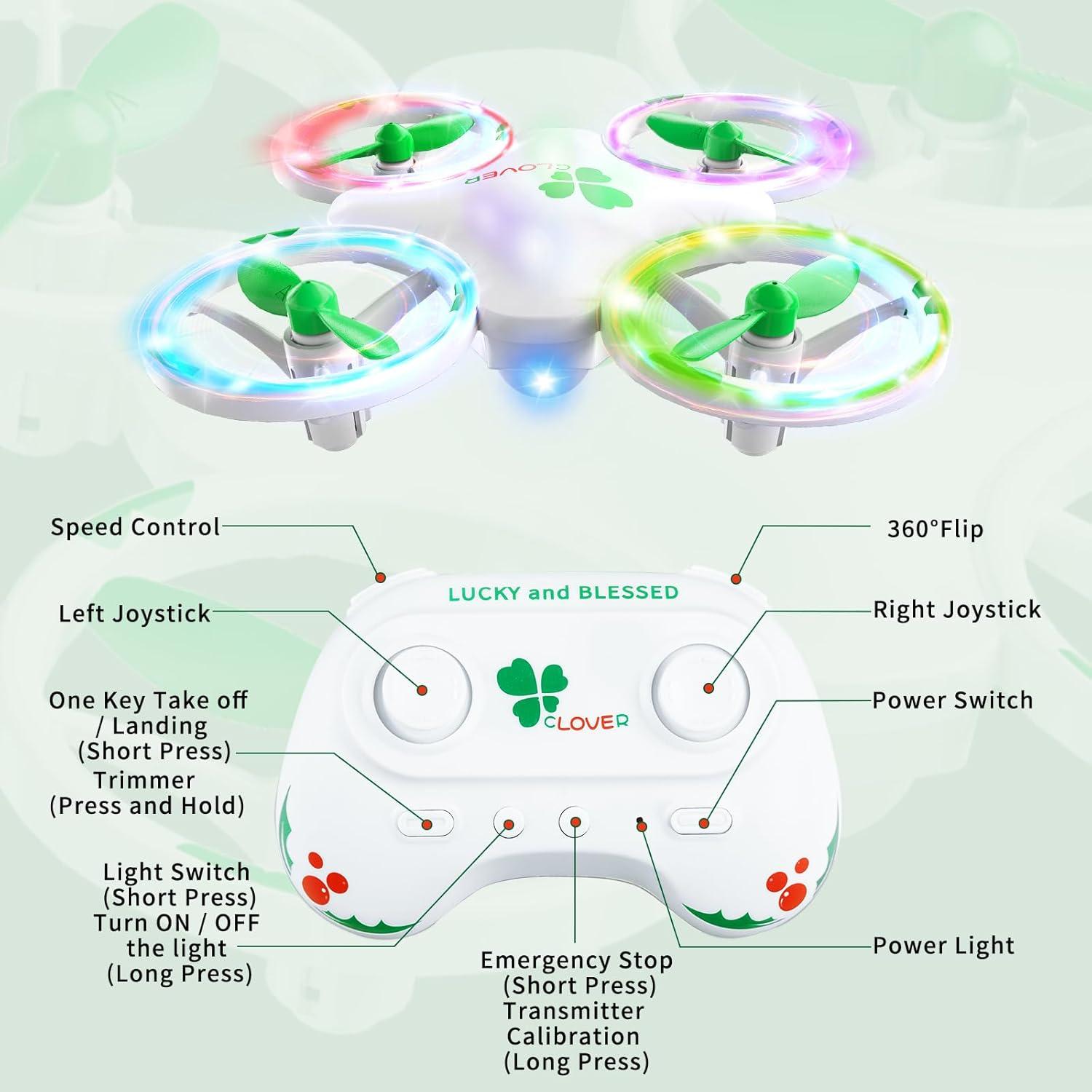 Dron Mini Carox SQN-046 Verde para Niños - Fácil de Volar