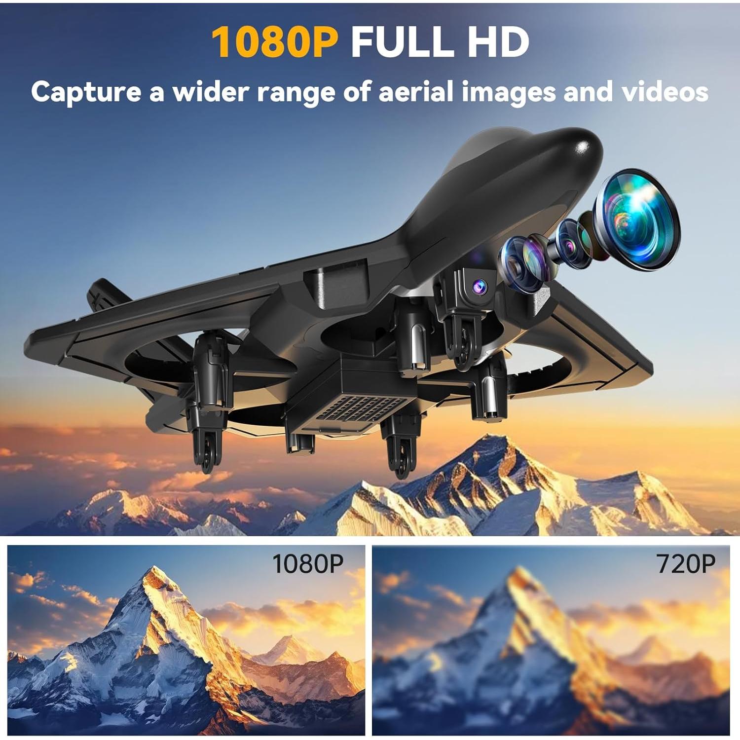 Dron RC 4DRC V31 con Cámara WiFi y Luces LED - 25.4x10.2x17.8 cm