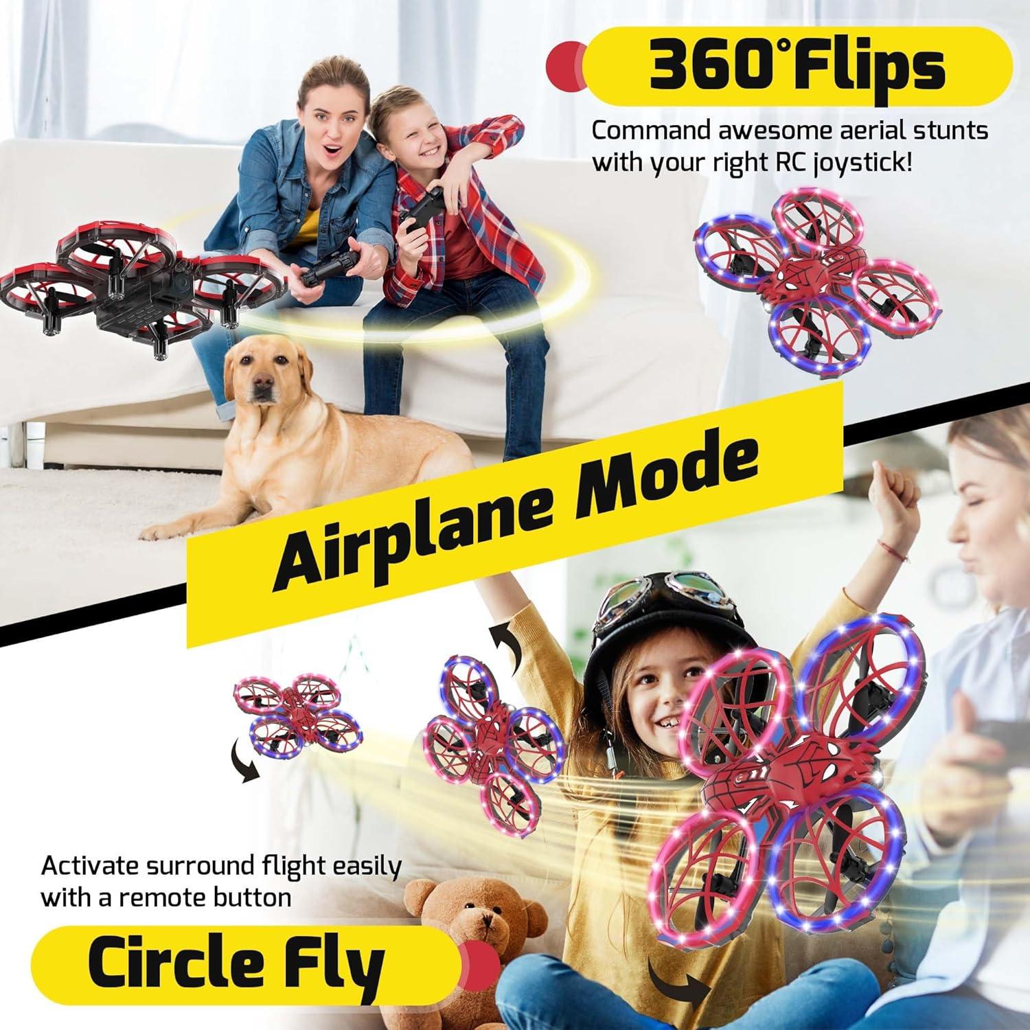 Mini Drone RC Punieayi Araña para Niños con 2 Baterías