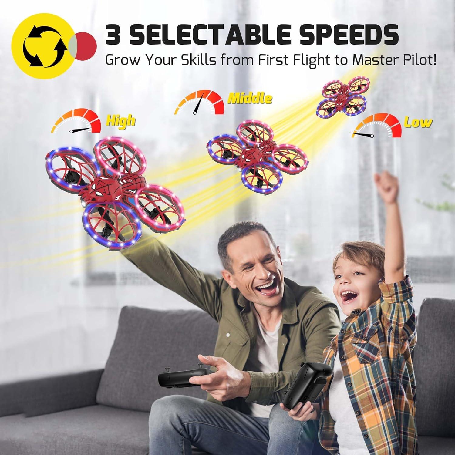 Mini Drone RC Punieayi Araña para Niños con 2 Baterías