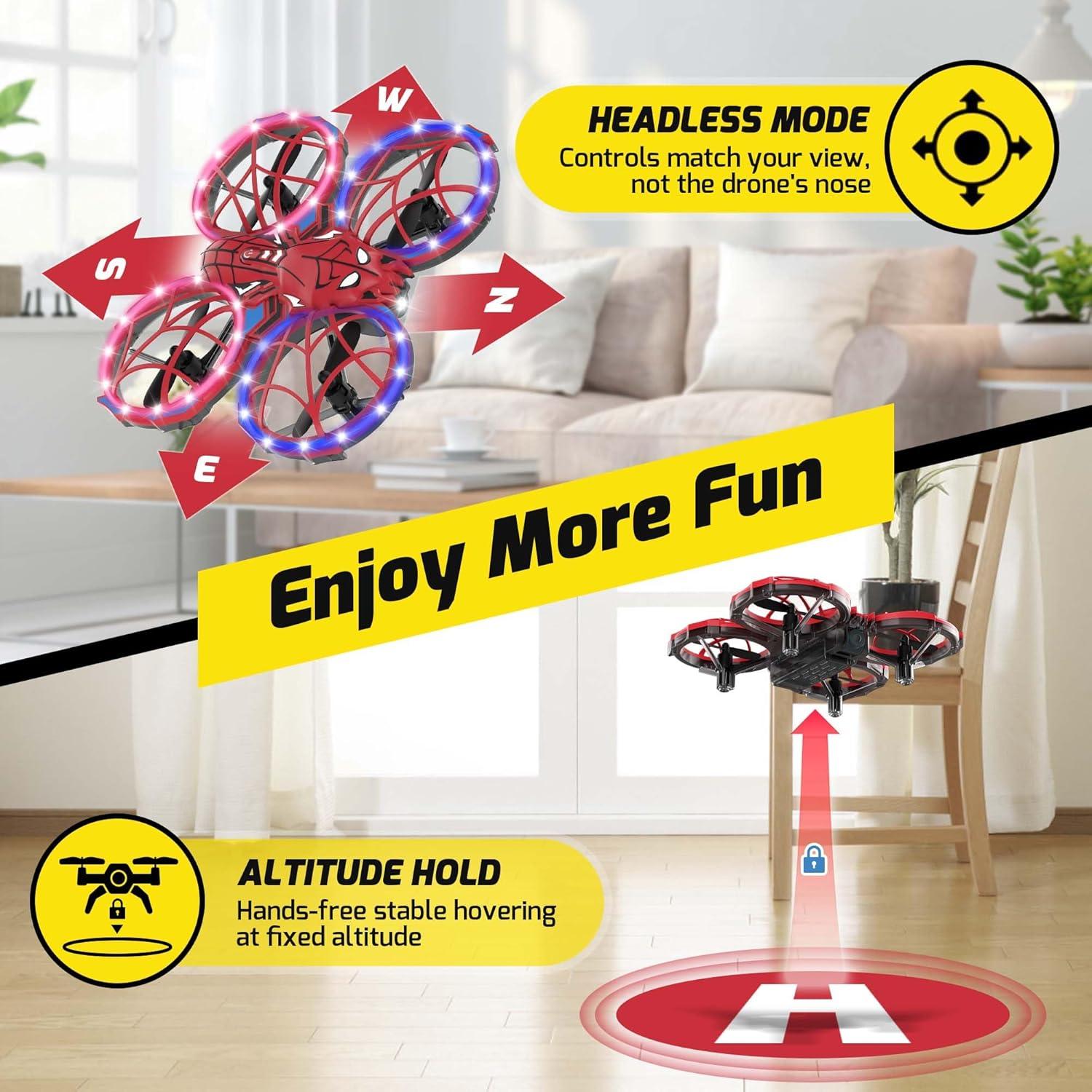 Mini Drone RC Punieayi Araña para Niños con 2 Baterías