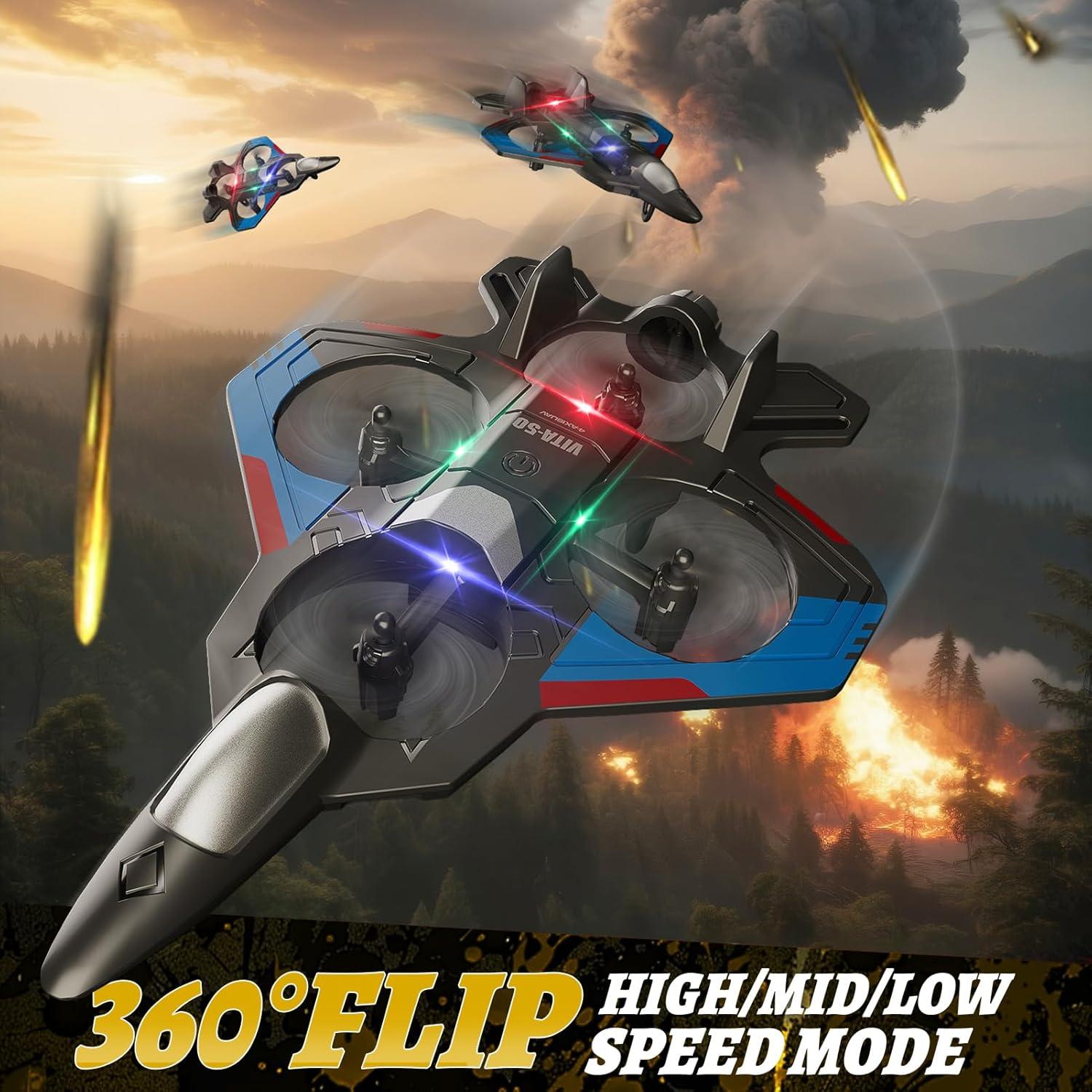 Avión de Control Remoto 4DRC V50 para Niños y Adultos - Vuelo 360°