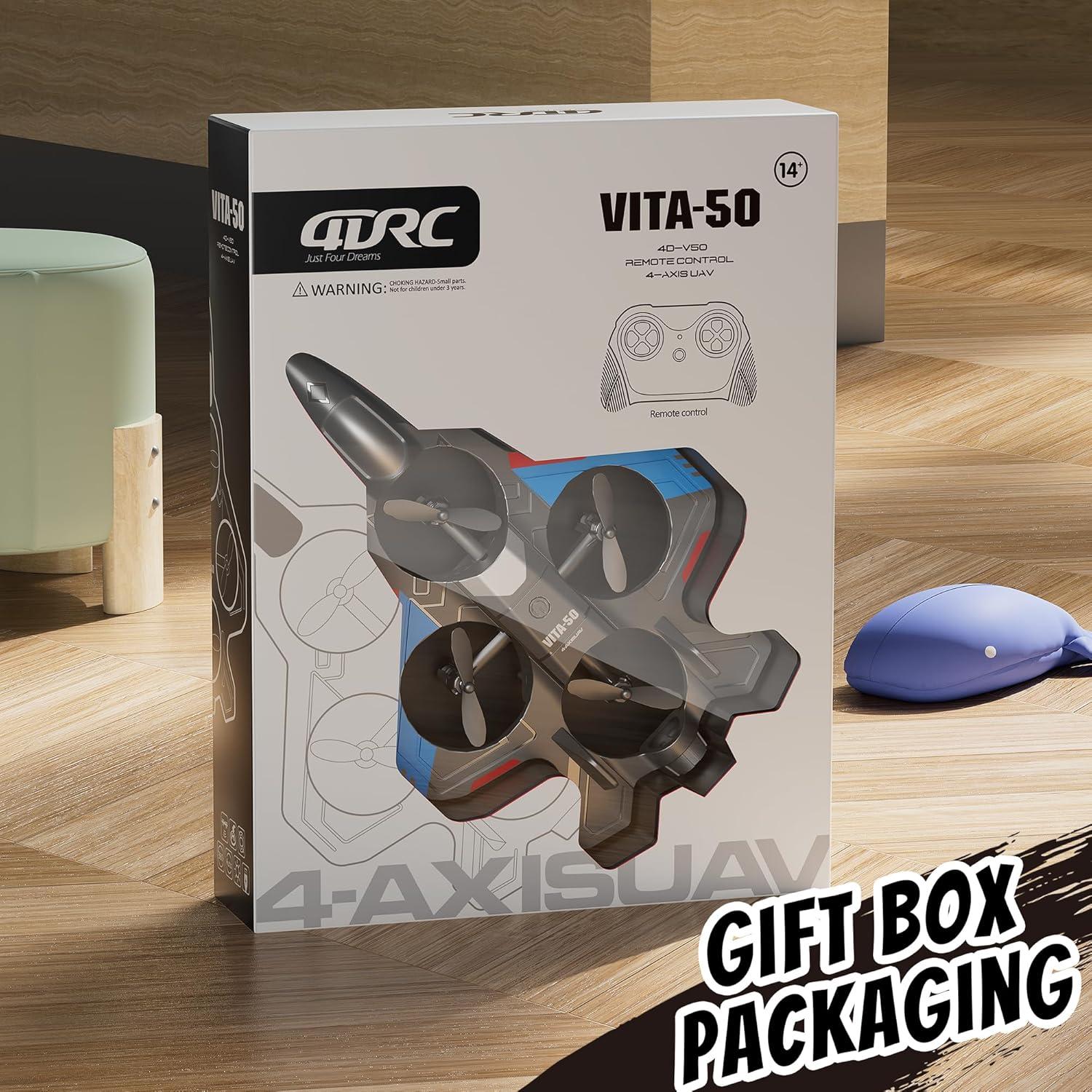 Avión de Control Remoto 4DRC V50 para Niños y Adultos - Vuelo 360°