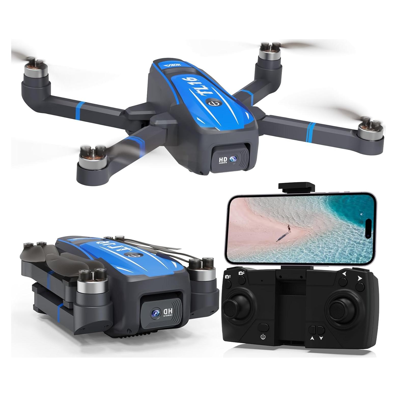 Dron Mini Toladrone TL16 con cámara HD 4K, plegable, 0.68 kg