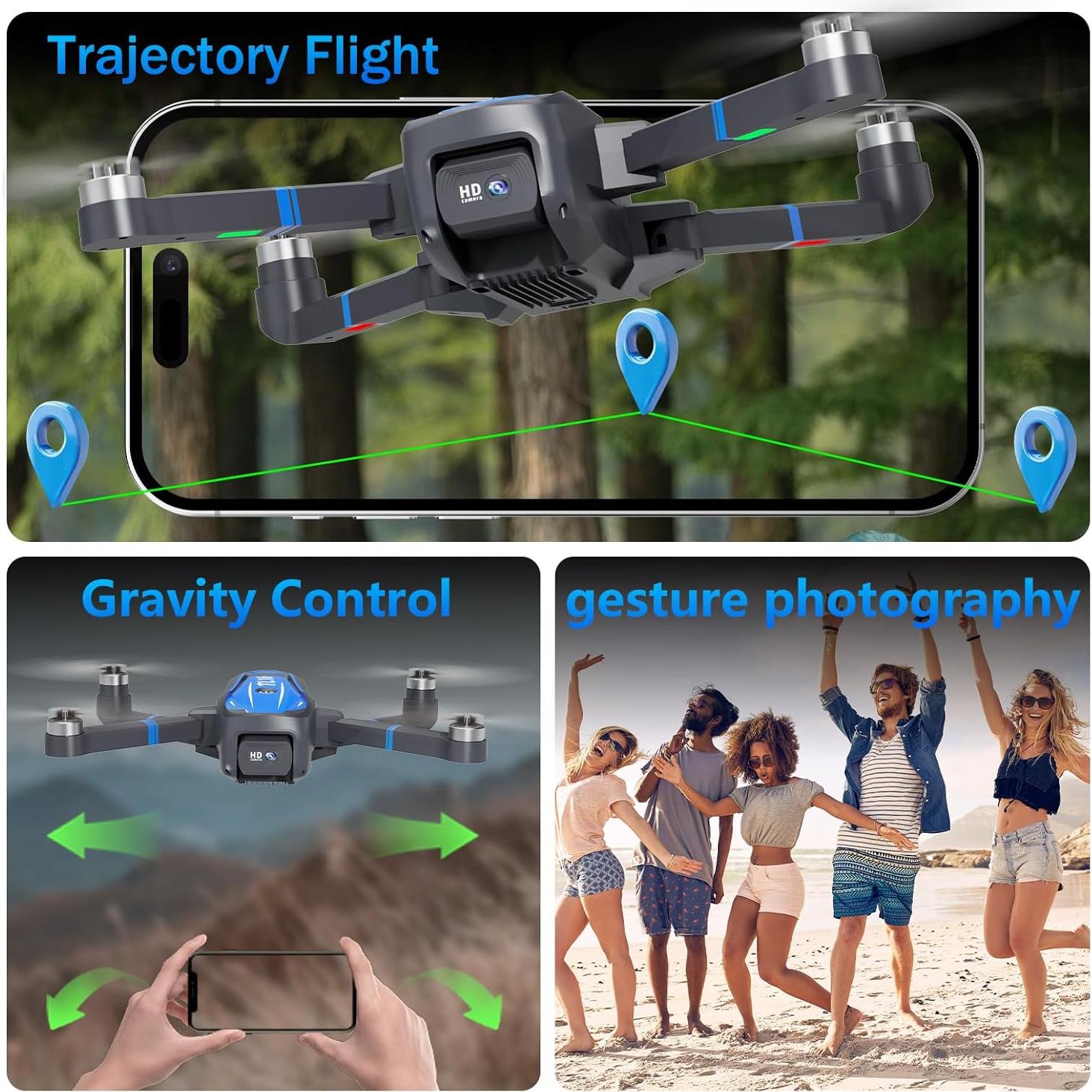 Dron Mini Toladrone TL16 con cámara HD 4K, plegable, 0.68 kg