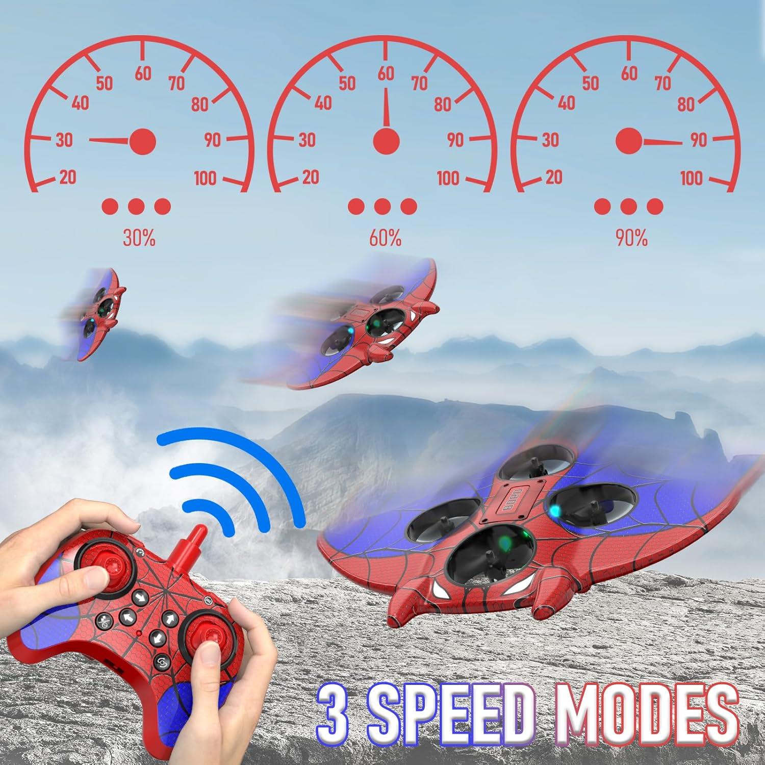 Avión RC de Espuma IOEDHW 2.4GHz con Luz LED 4 Canales