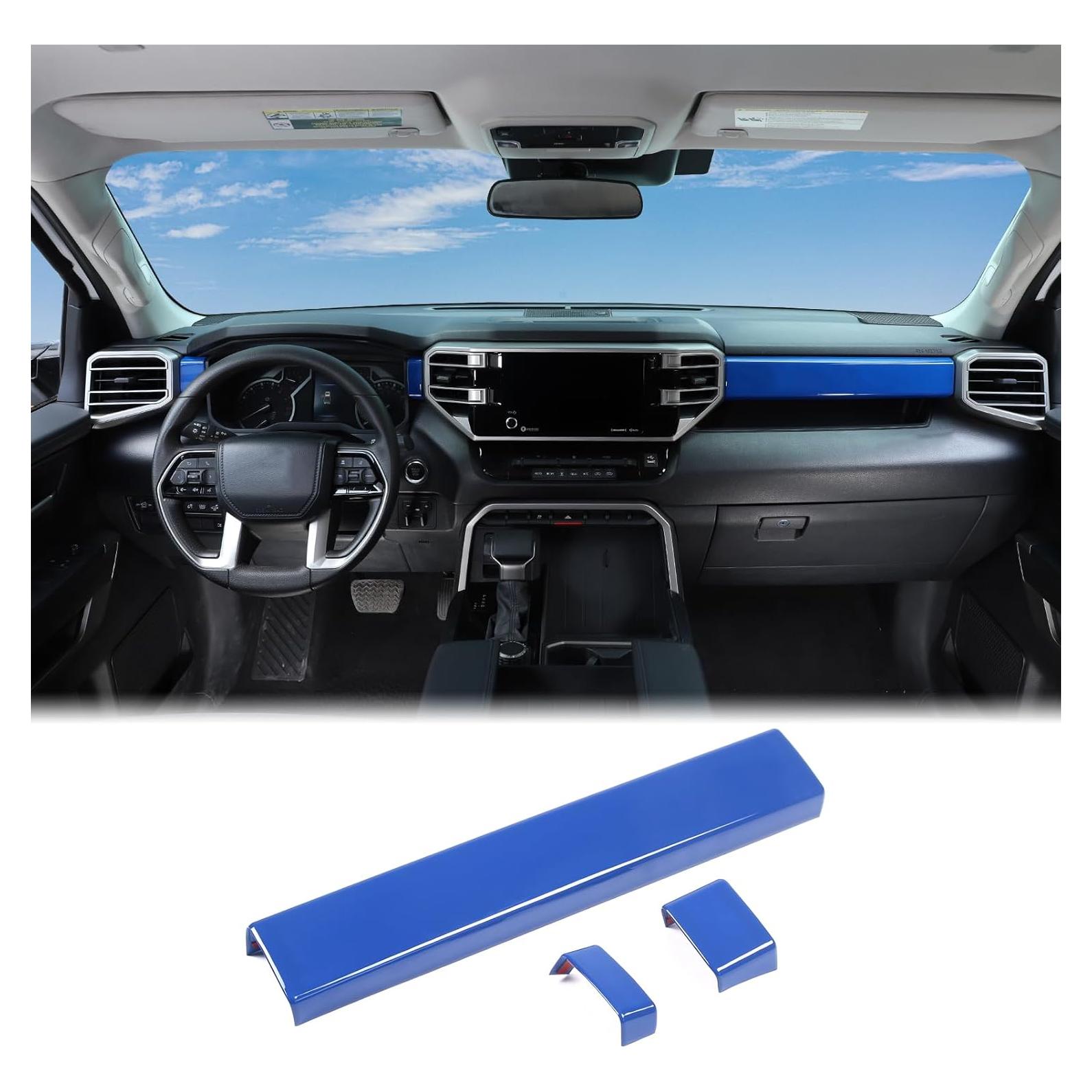 Cubierta Panel Central Aunginsy para Toyota Tundra/Sequoia 2022-2025 Azul