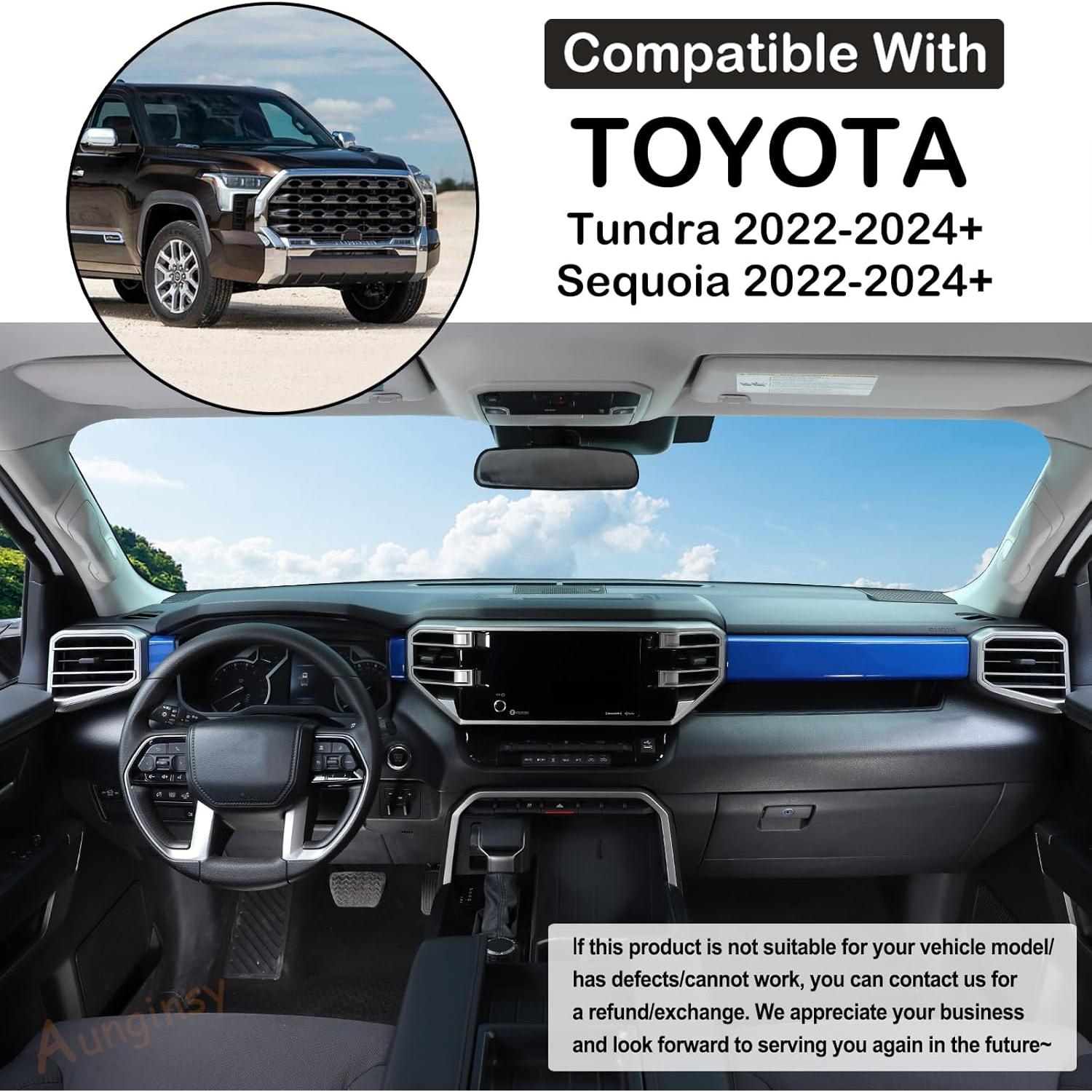 Cubierta Panel Central Aunginsy para Toyota Tundra/Sequoia 2022-2025 Azul