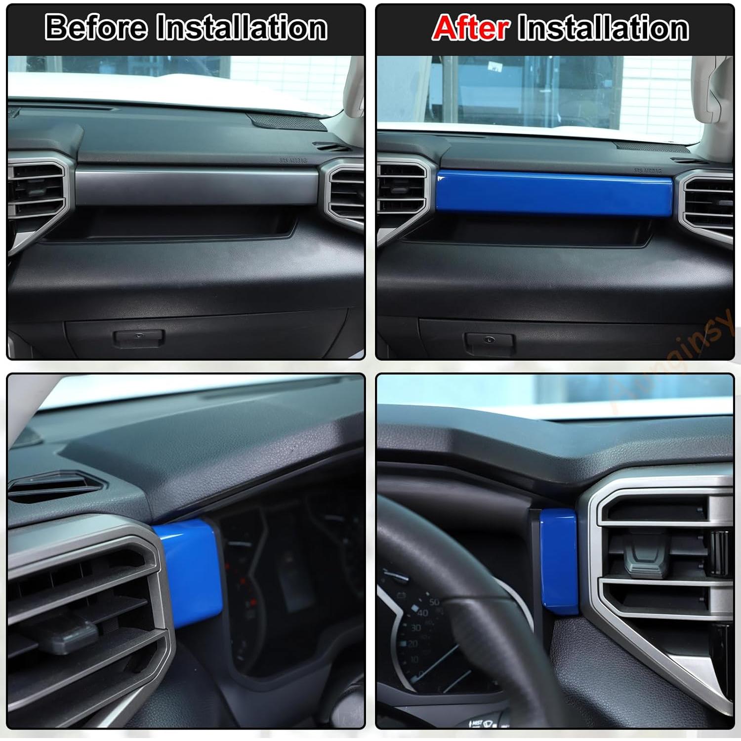 Cubierta Panel Central Aunginsy para Toyota Tundra/Sequoia 2022-2025 Azul