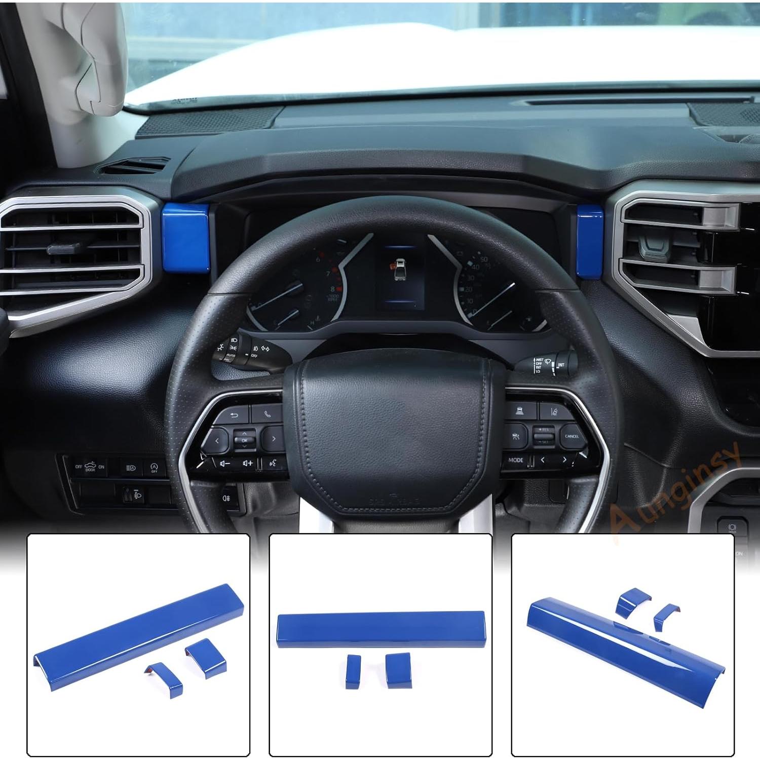 Cubierta Panel Central Aunginsy para Toyota Tundra/Sequoia 2022-2025 Azul