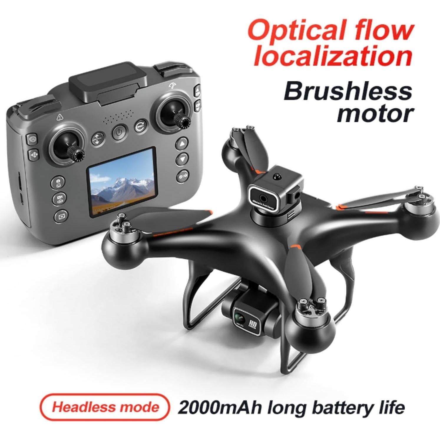 Dron Cuadricóptero EcuFlyAi-S116 con Pantalla y Doble Cámara 1080P