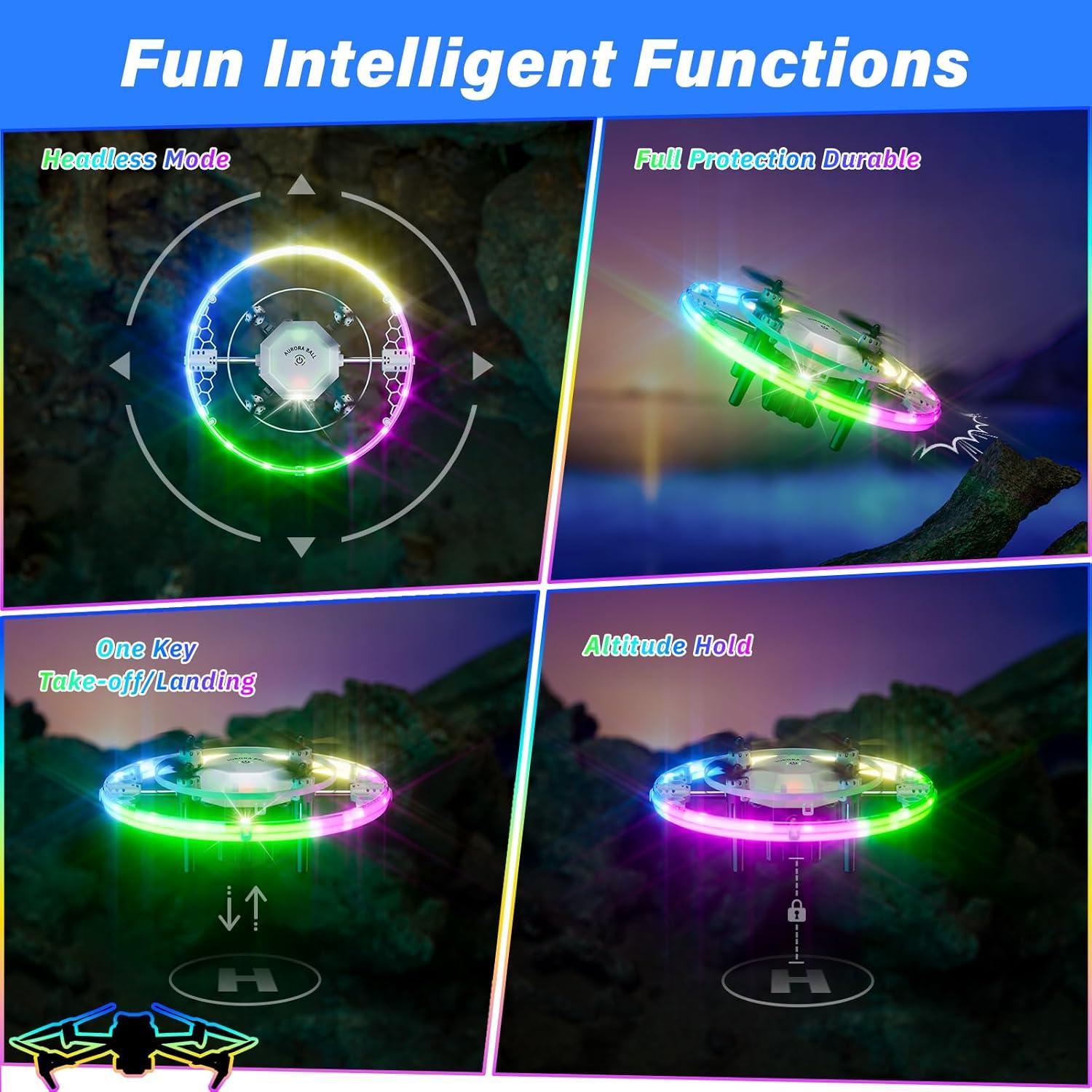 Dron Mini RC Troujo 2025 con Volteo 360° y Luces LED