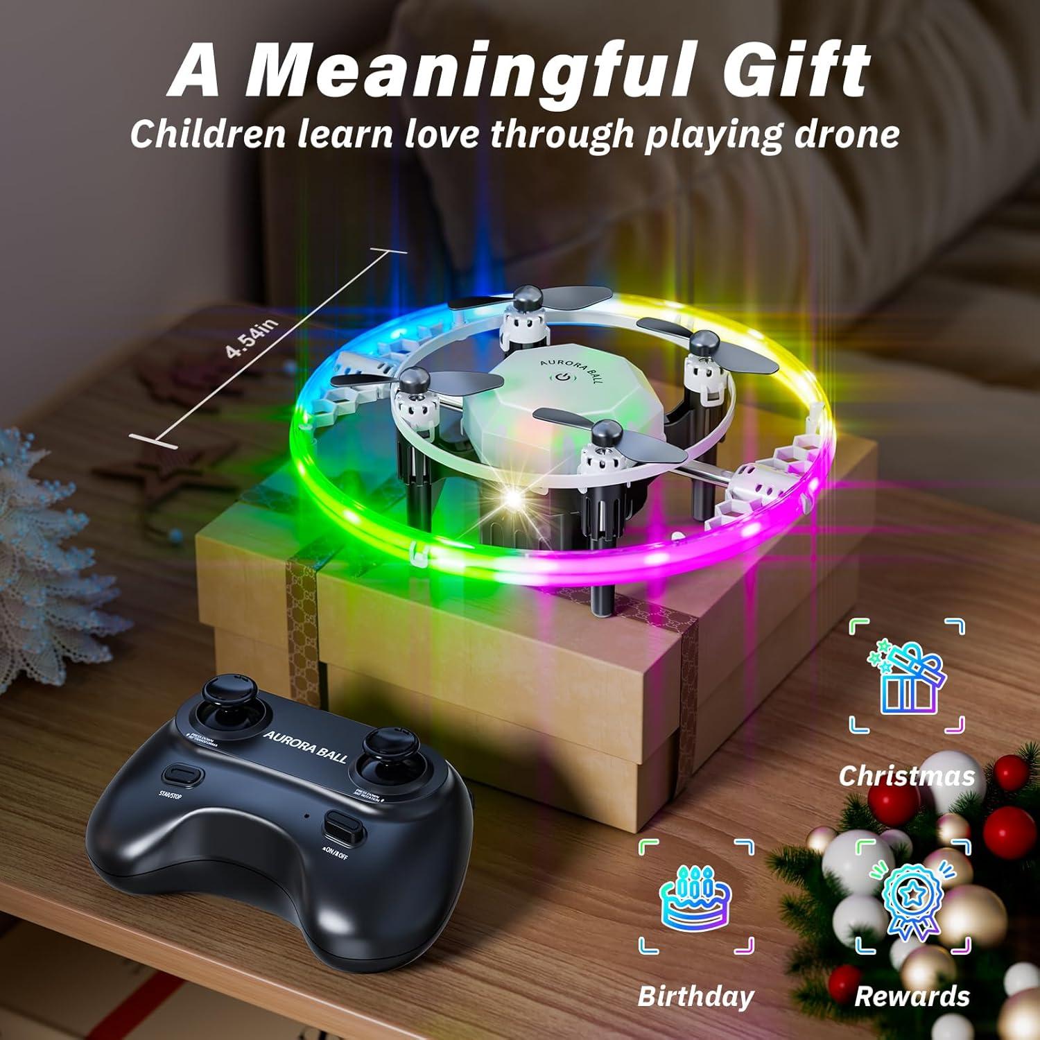 Dron Mini RC Troujo 2025 con Volteo 360° y Luces LED