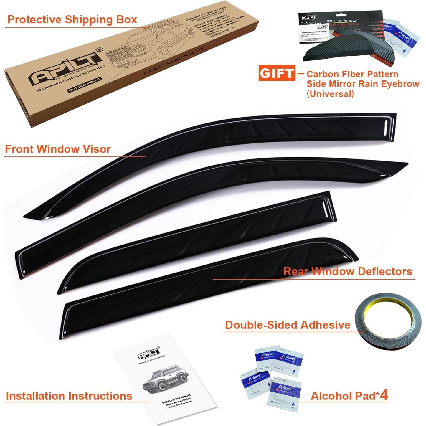 Deflectores de Ventana APILT para Toyota Tacoma 2016-2023