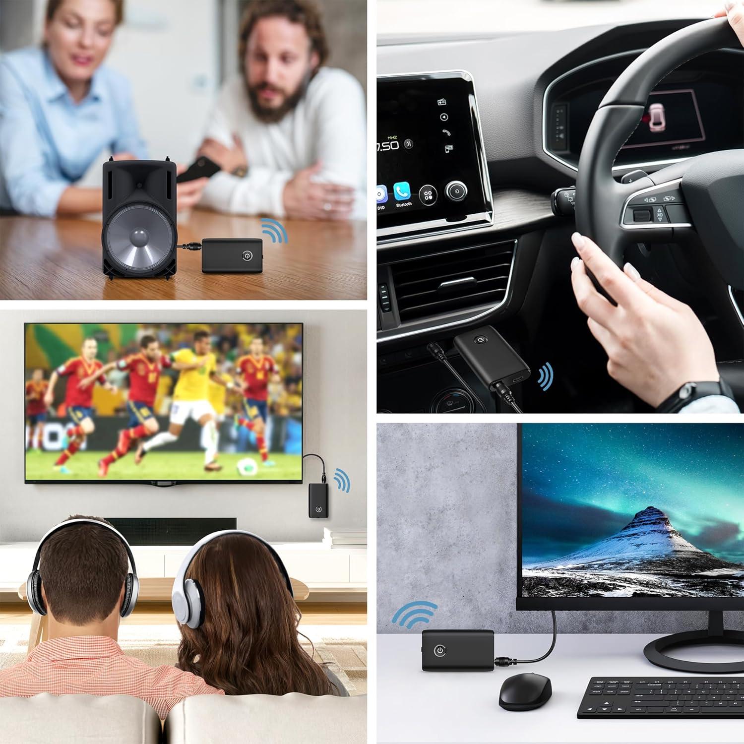 Adaptador Bluetooth 5.3 Ankilo para Coche - Receptor Aux Inalámbrico