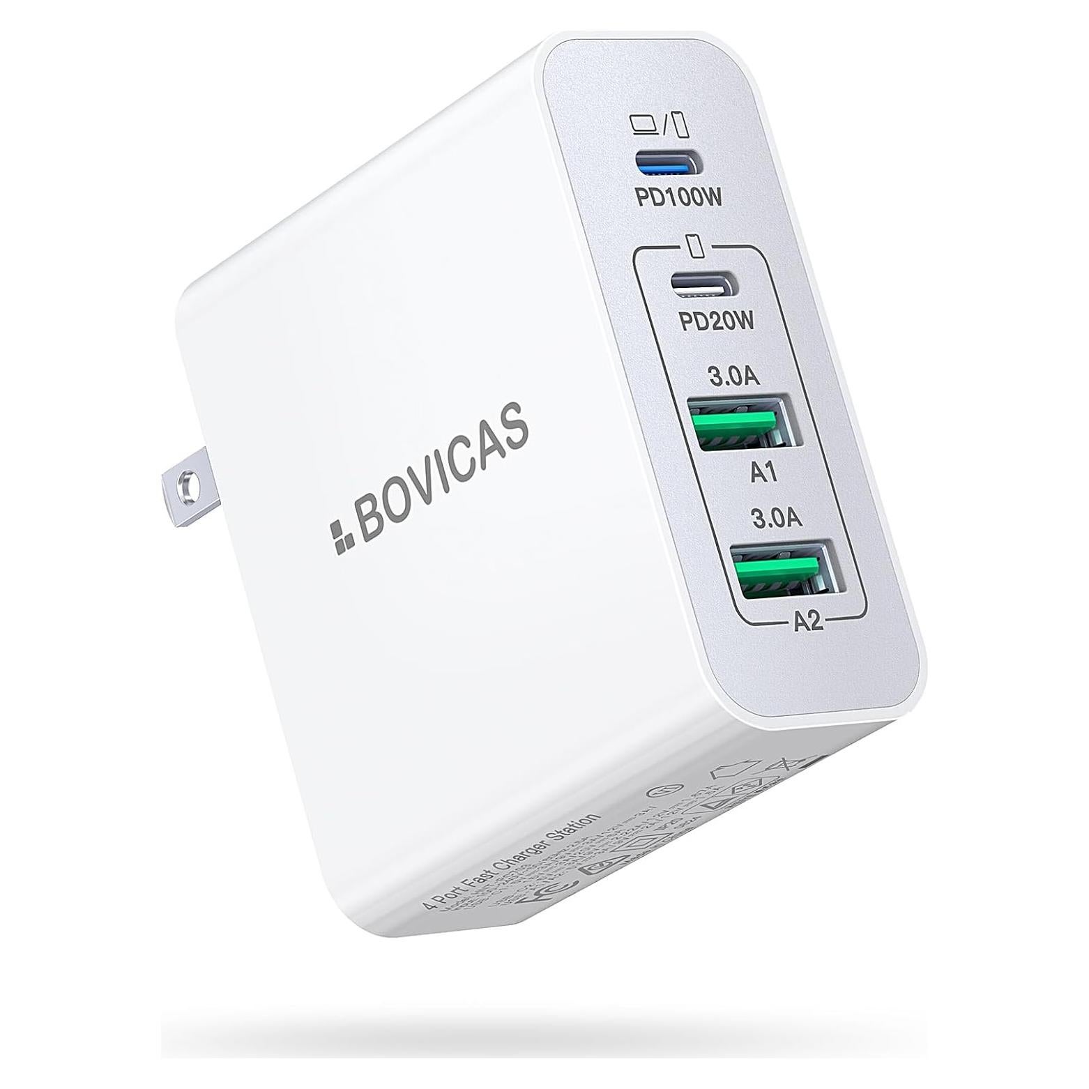 Cargador de Pared USB C BOVICAS 140W 4 Puertos Rápido
