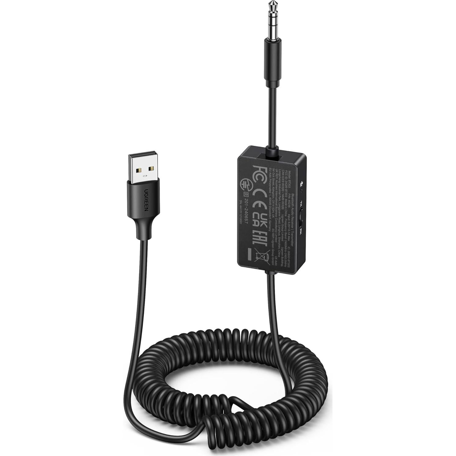 Transmisor Receptor Bluetooth 5.4 UGREEN 2 en 1 con Micrófono