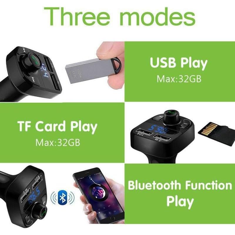 Transmisor FM Bluetooth Sk Super Store BT-300 con Cargador USB