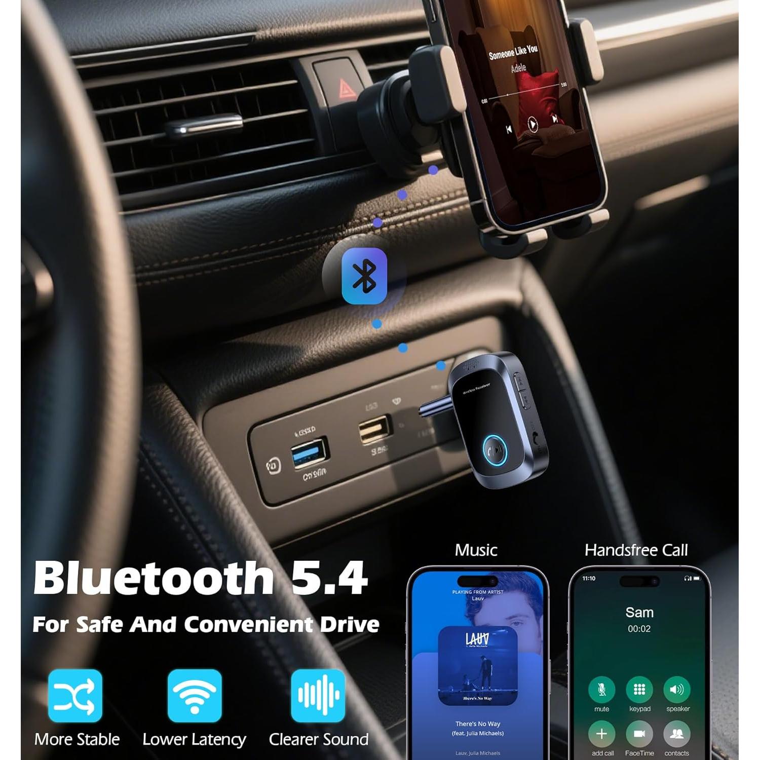 Adaptador Bluetooth AUX KAIY C86 para coche y hogar