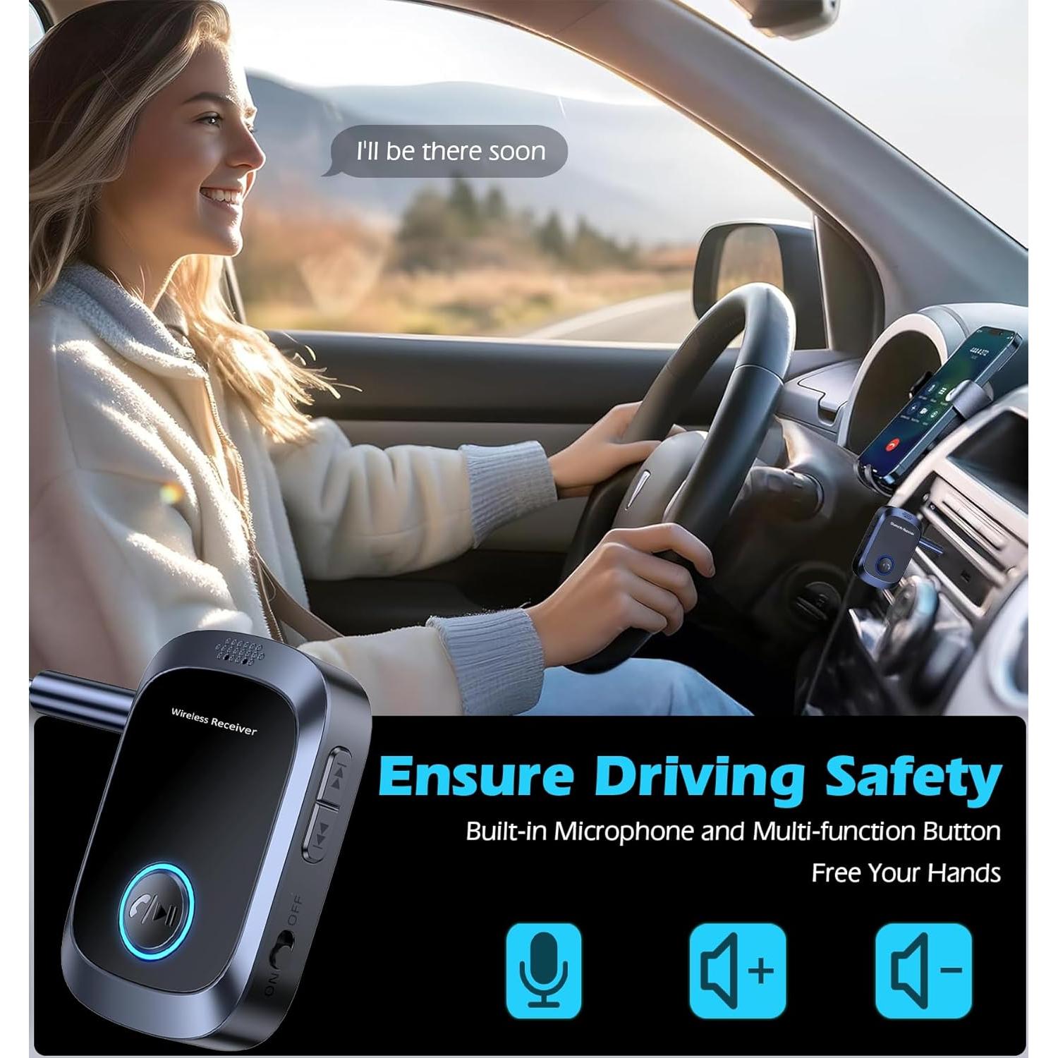 Adaptador Bluetooth AUX KAIY C86 para coche y hogar