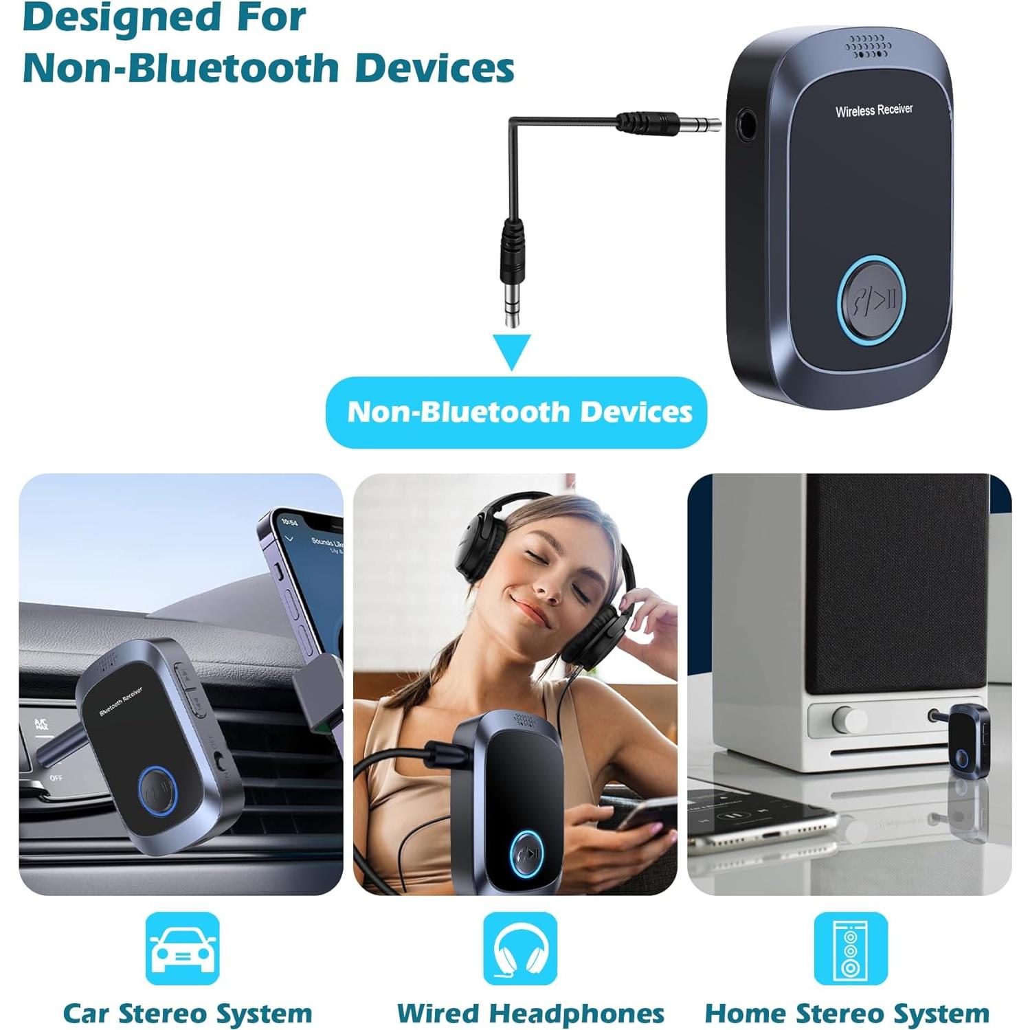 Adaptador Bluetooth AUX KAIY C86 para coche y hogar